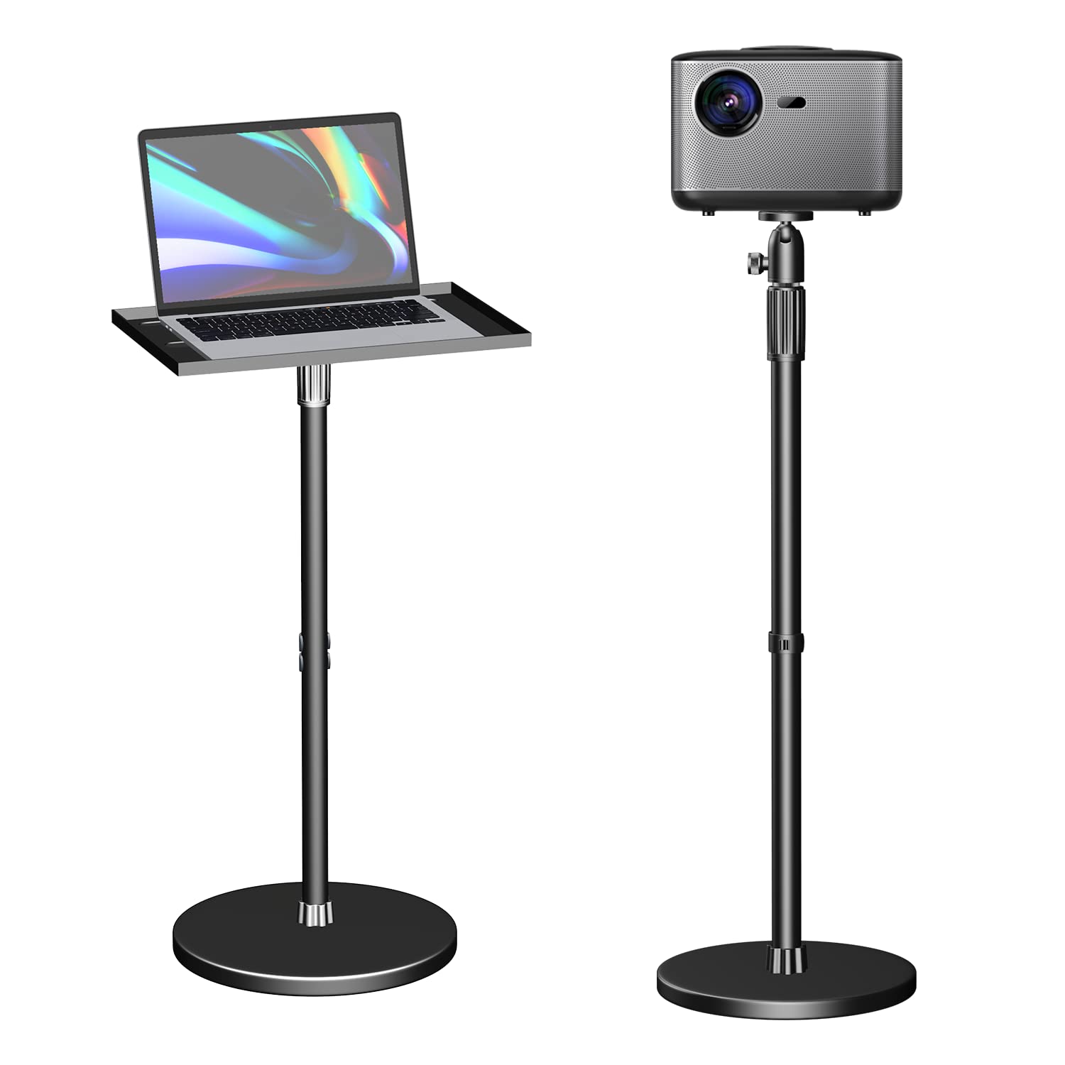 Neta étagère De Bureau Support Pour Projecteur 1 Tiroir 2 Tablettes Noir