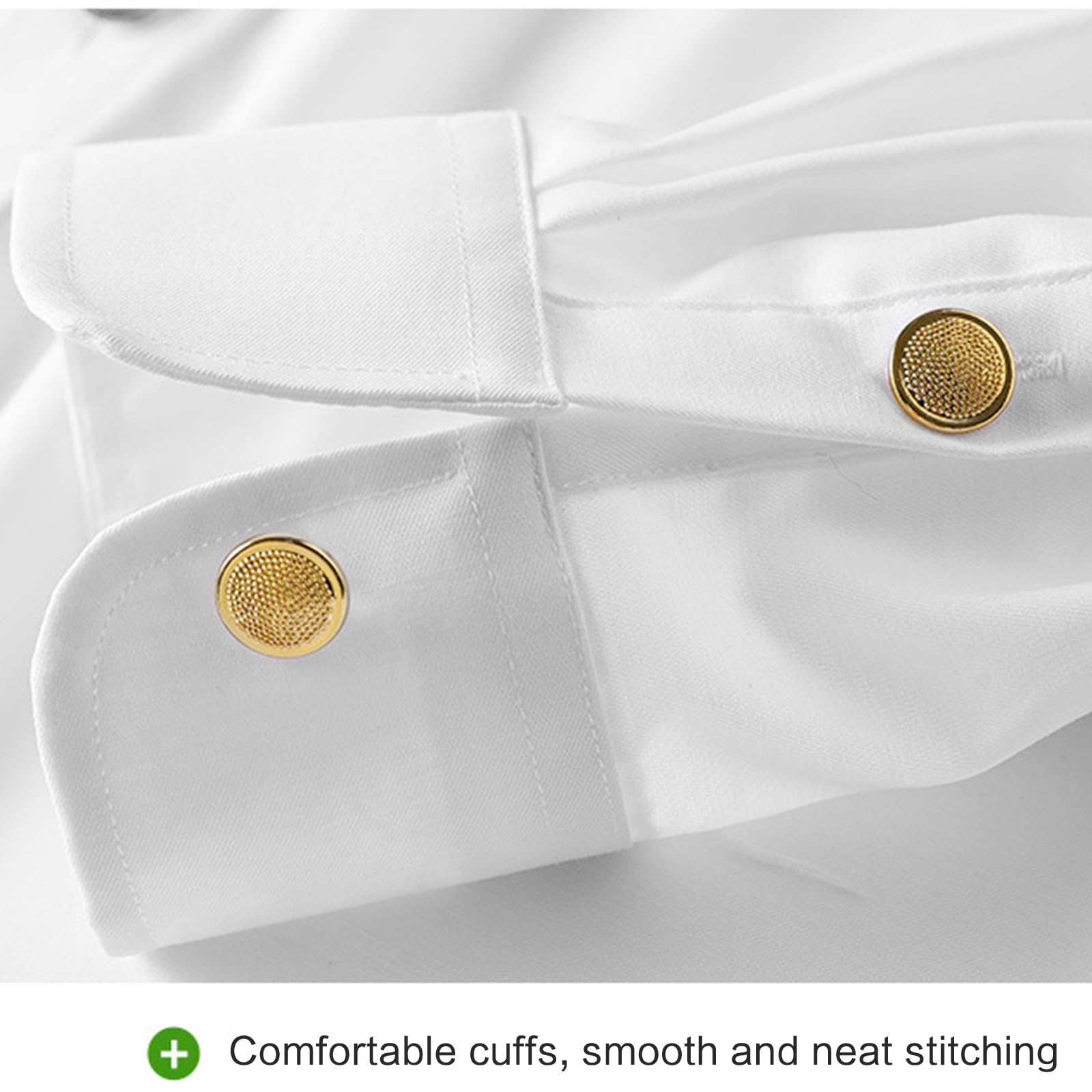 Camicia a maniche lunghe da uomo elegante con risvolto camicetta con tasca frontale casual top per ospitalità e servizio professionale a maniche lunghe