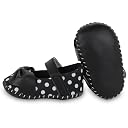 Neska Moda 6 To 12 Months Baby Girls Polka Dot Belly Sandal/Booties (Black)-BT1709 gallery image