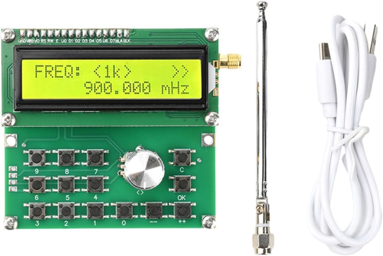 ADF4351 RF Signal Generator 35MHz-4400MHz Frequency Output, Type-C Powered, For SMA Port, 1KHz-1MHz Adjustable Step For Electronics Testing