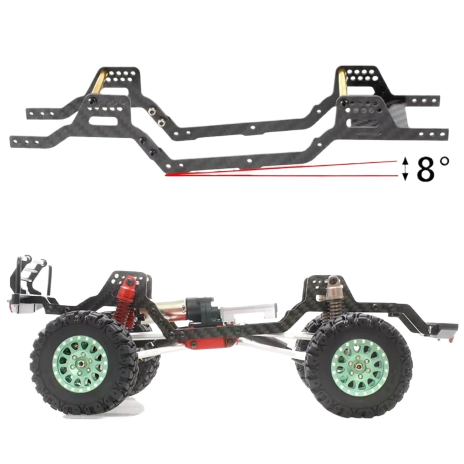 RC Crawler rama dla TRX4M dla LCG 1/18 z włókna węglowego do ramy ramy belki rc crawler akcesoria samochodowe wymiana