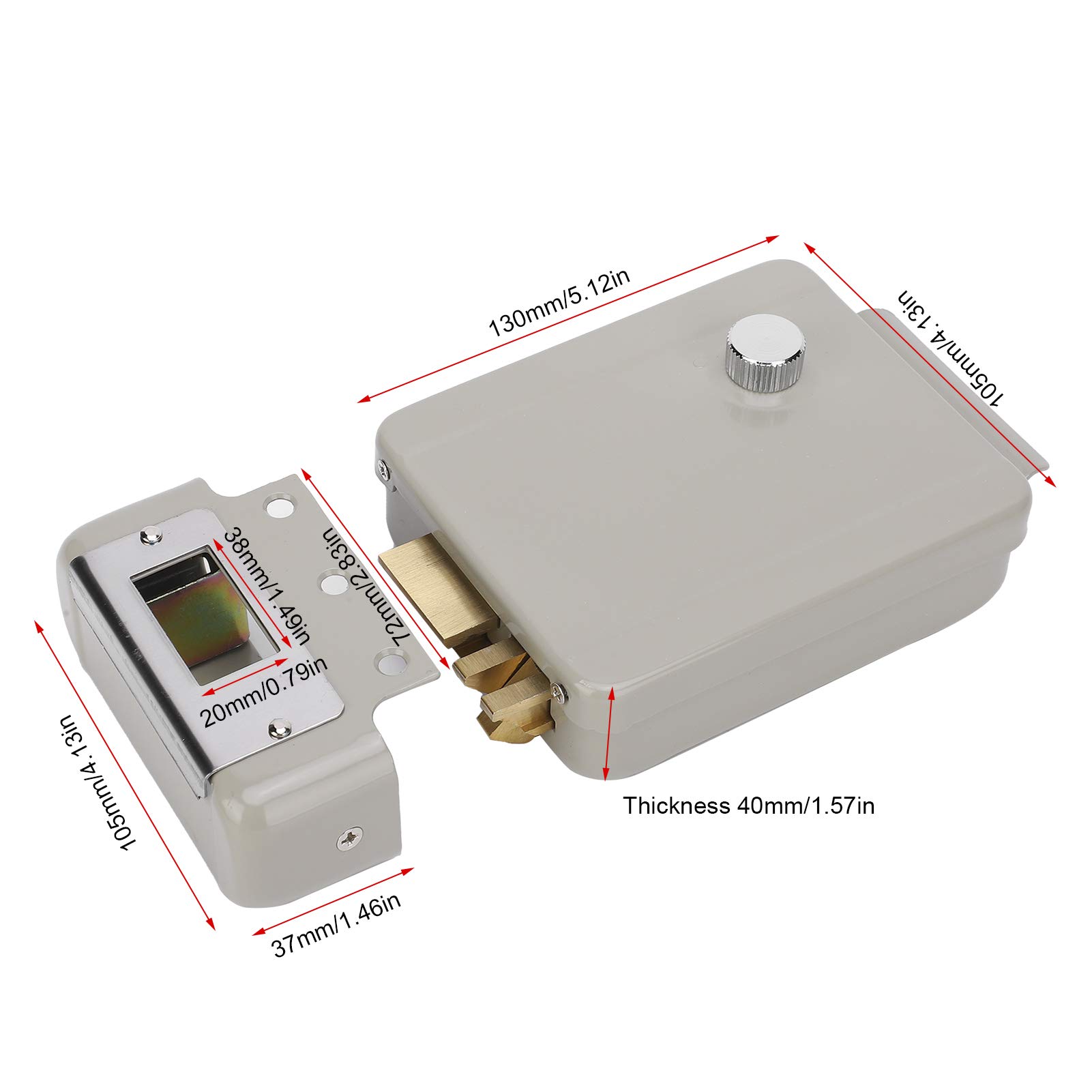 Cryfokt Electric Control Lock Reliable 2 Wire Electromagnetic Locking
