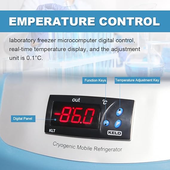 Lab Cryogenic Freezer,40 to -86C(-122.8F) 20L Ultra Low Temp Freezer