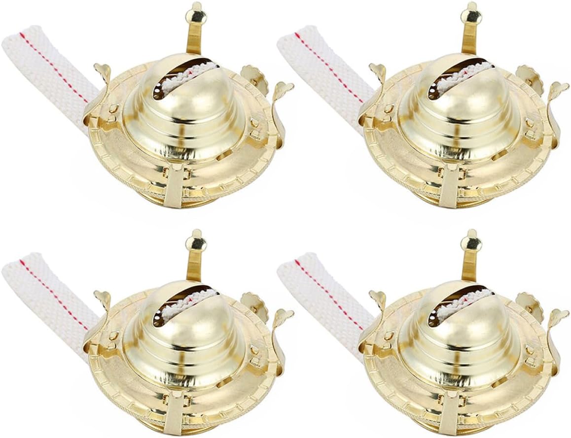 4pcs Metal Kerosene Lamp Burners Vintage Oil Lamp Burner with Wick Replacement Home Décor Lighting Accessories Set