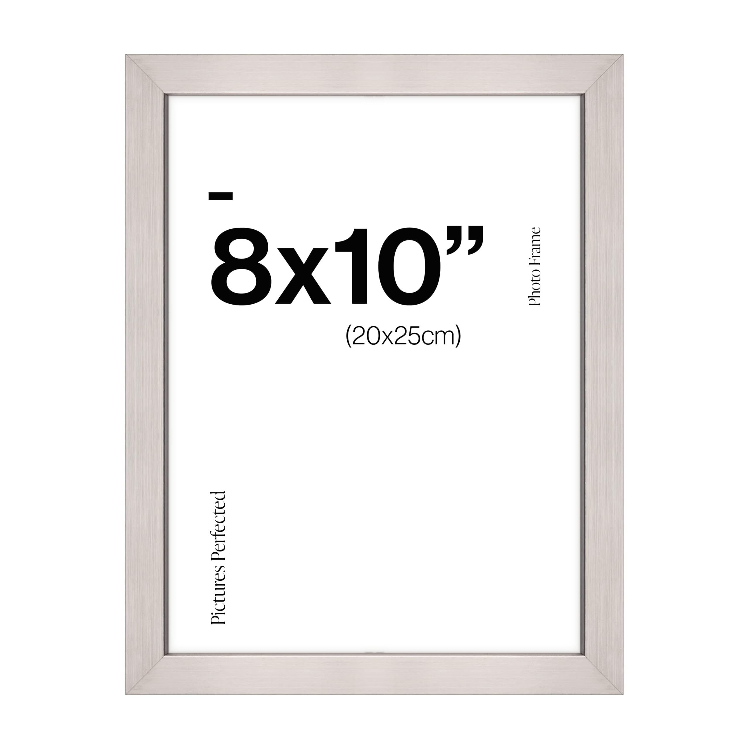 Contemporary Silver 10x8 Wooden Photo Frame for 10x8 Photos or Pictures