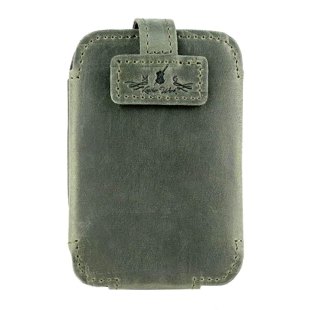 Sassofono microfono trasmettitore porta microfono in vera pelle cinghie elastiche regolabili per vestibilità sicura ideale per jazz, studio, concerti dal vivo (verde)