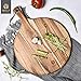 BILL.F Acacia Wood Pizza Peel,12” Cutting Board, Cheese Paddle Board, Bread and Crackers Platter for Serving and Minor Food Prepare with Handle - 16 x 12 x 0.5 Inch