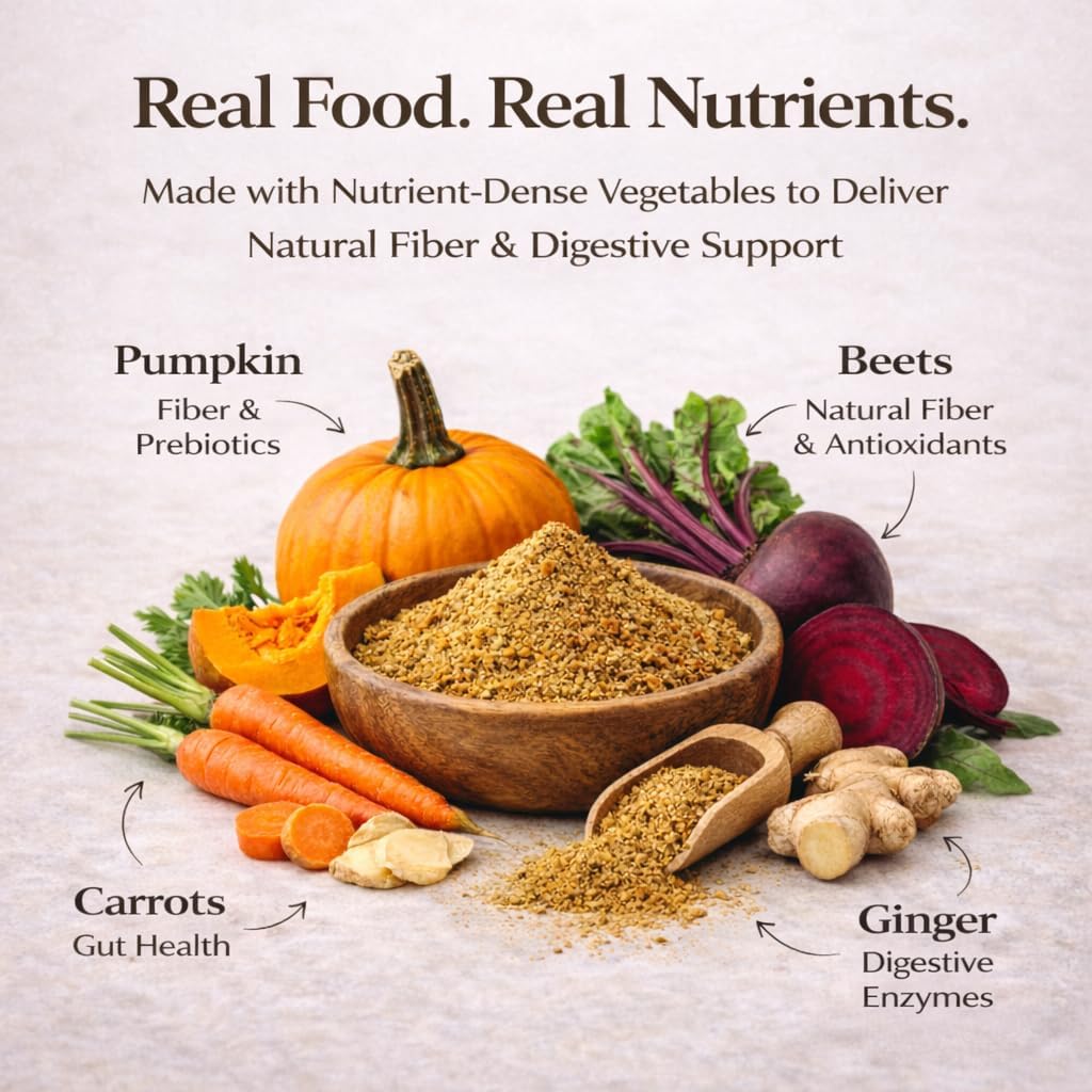 Natural Dog Company Pumpkin Digestive Support Granules Dog Food Topper - Fiber-Rich, Nutrient-Dense Superfood Blend for Gut Health, Holistic Care, Prebiotics