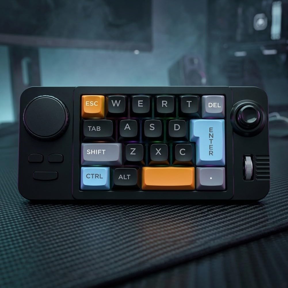 19-Tasten-Joystick-Tastatur, RGB-Gaming-Tastatur, 10 Beleuchtungsmodi