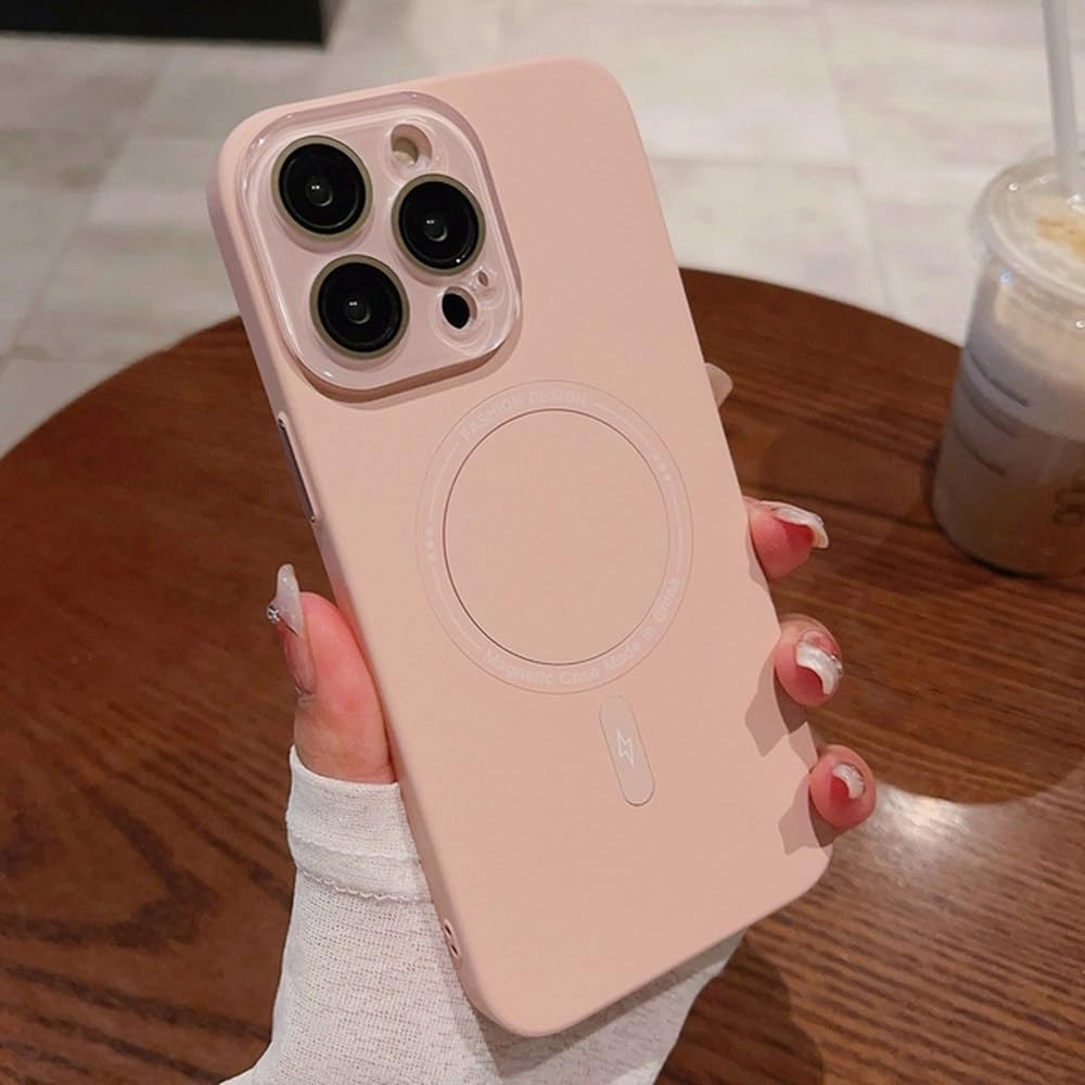 Coque antichoc iPhone 15 Pro Max magnétique rose sans fil - 7