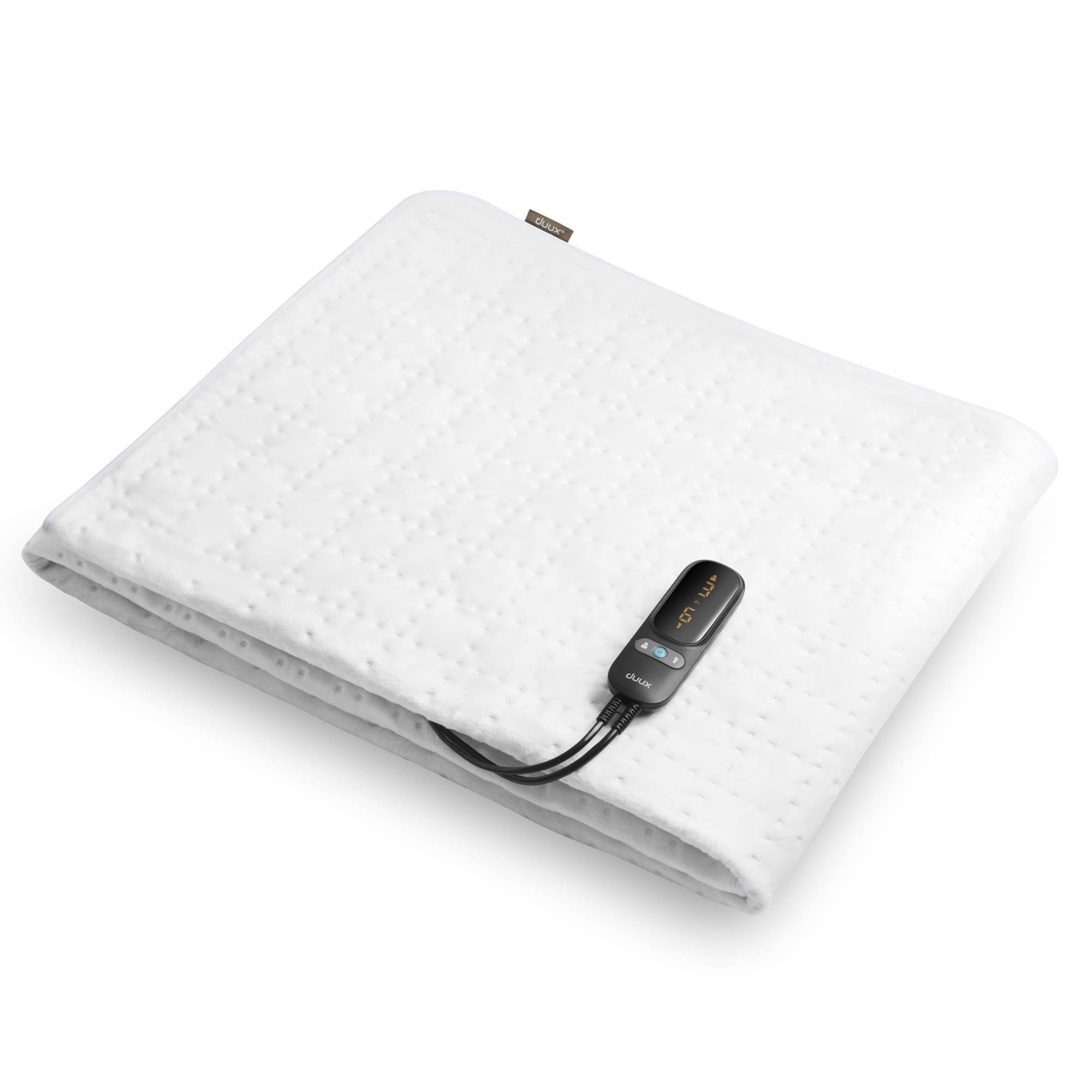 Duux Snooze Fleece Elektrische Unterdecke – Weiche Fleece-Deckschicht – 6 Heizstufen & Timer – Waschbar – 90x200 cm