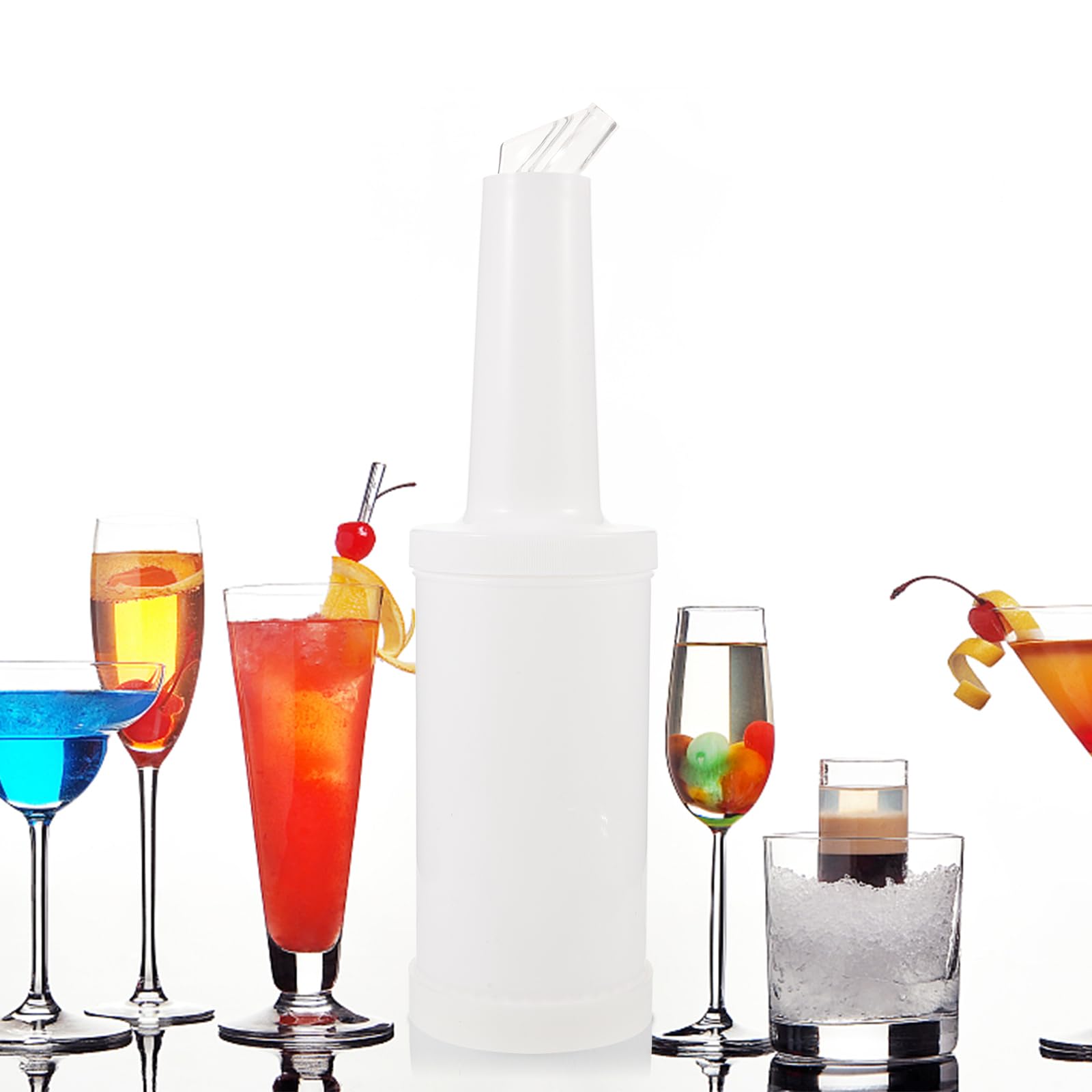 Bestonzon 6pcs 1L bottiglia di succo di frutta succo di bottiglie di liquore bar per il succo di brocca di barman