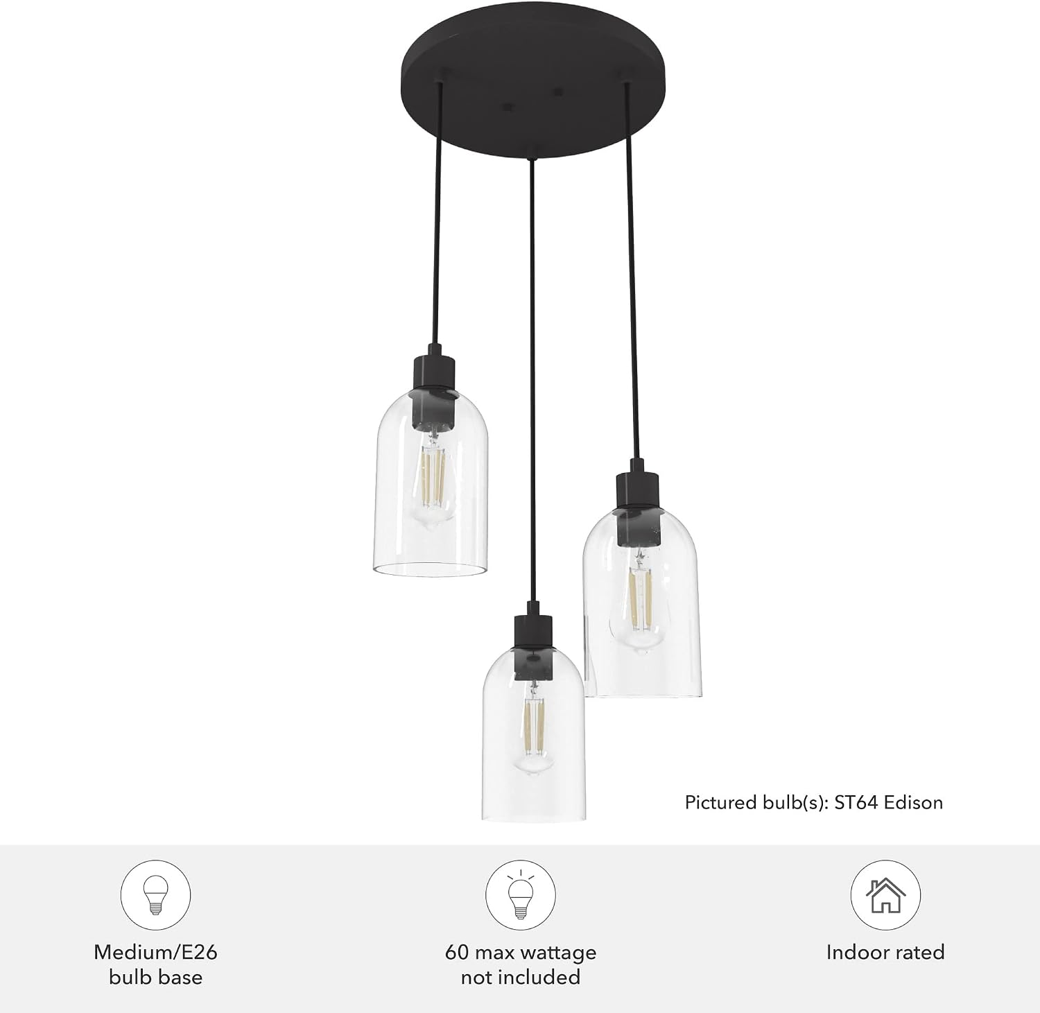 Hunter Fan Company 19136 Lochemeade Cluster Pendant, Noble Bronze