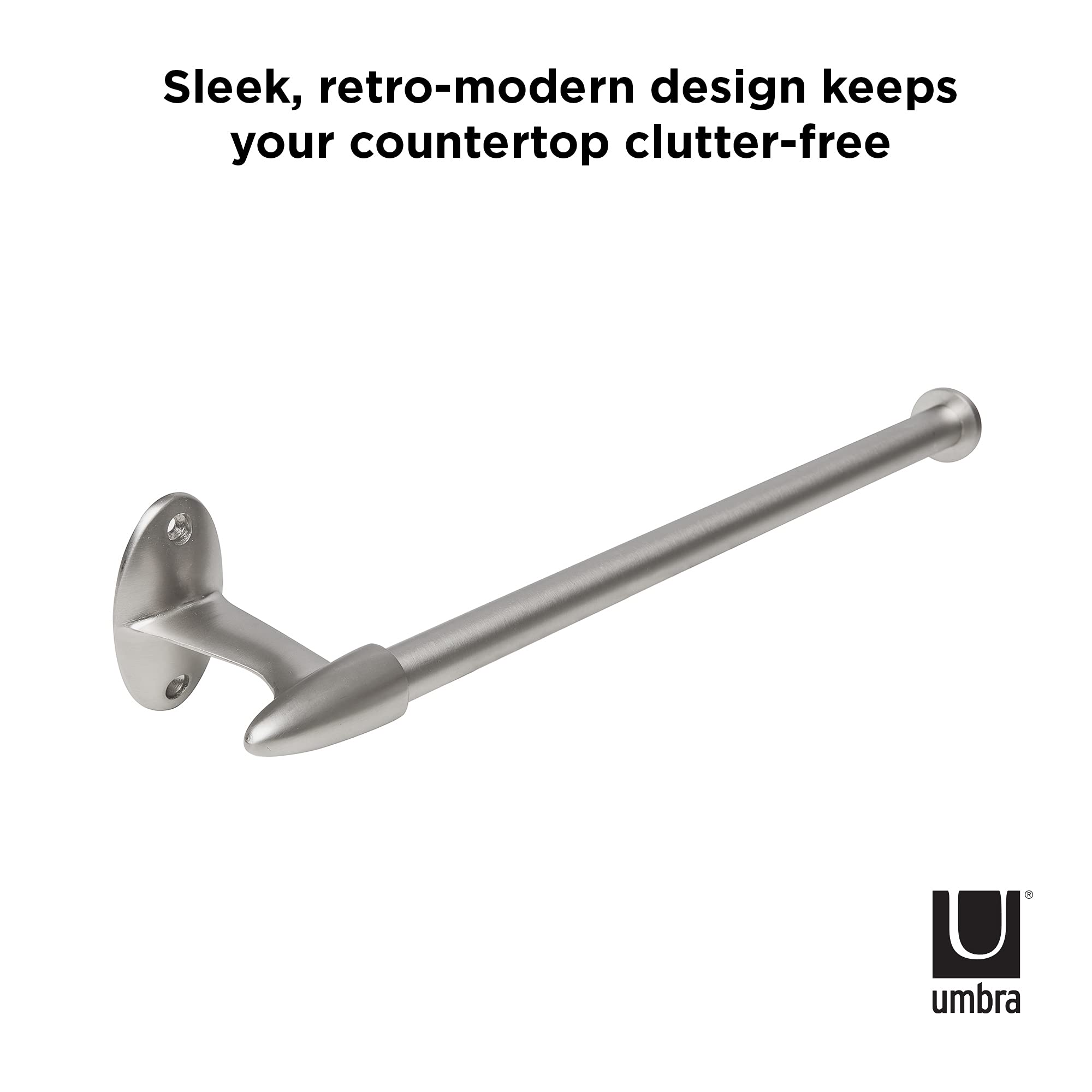 Stream - Soporte de pared de metal para toallas de papel, elegante soporte para toallas de papel, ideal para la cocina 6