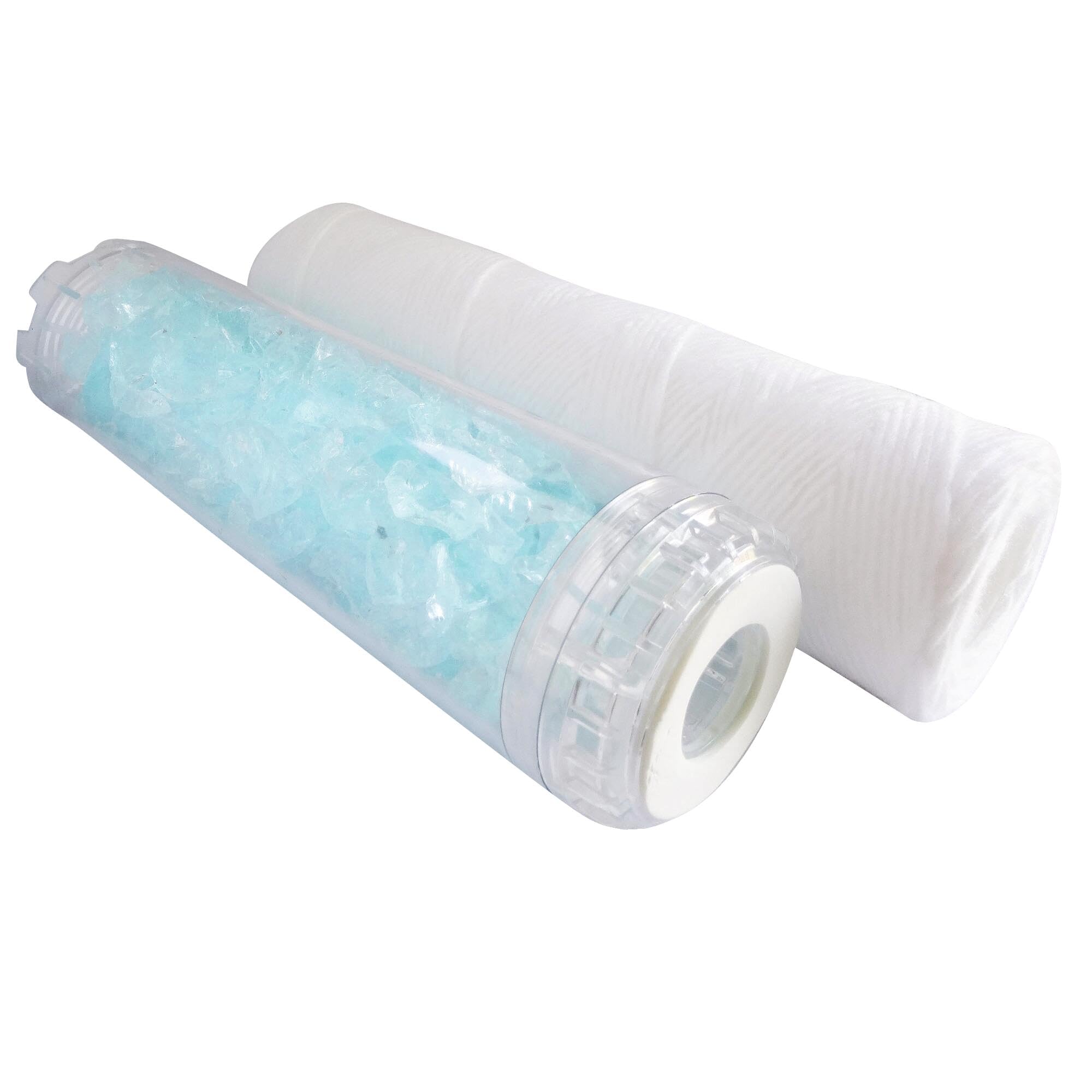 AQUAWATER - 105010 - Kit Performance - Lot de 2 cartouches : 1 filtrante bobinée et 1 pour filtrer les impuretés contenues dans l’eau. Pour bol de taille standard 10"- Durée de la cartouche 12 mois