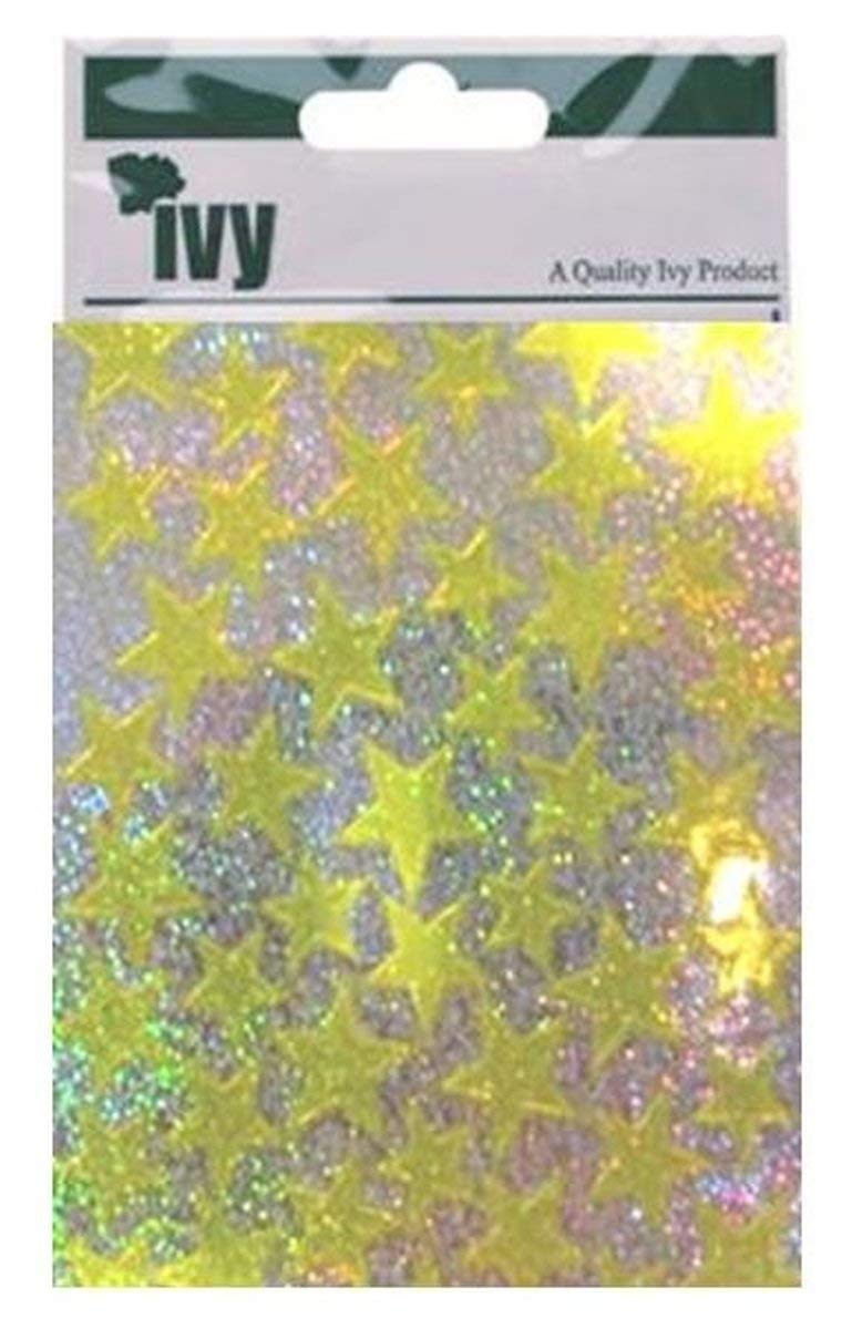 Ivy Holographic Gold Self Adhesive Merit Stars Reward Stickers Sticky Labels (90 Stickers)
