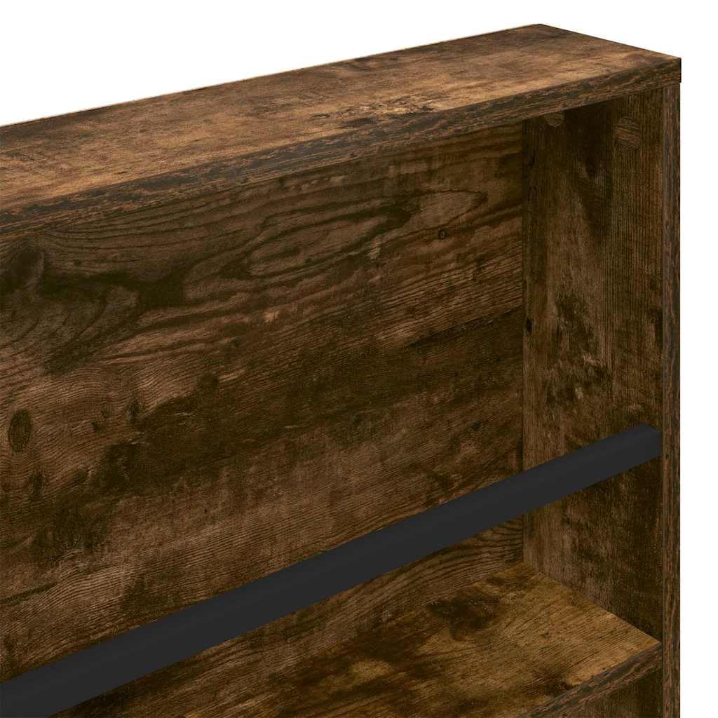 Générique Regał ścienny na czasopisma 2 szt., drewno inżynieryjne wędzony dąb 80 x 12 x 70 cm, nowoczesny design z regulowanymi półkami do przechowywania czasopism i broszur
