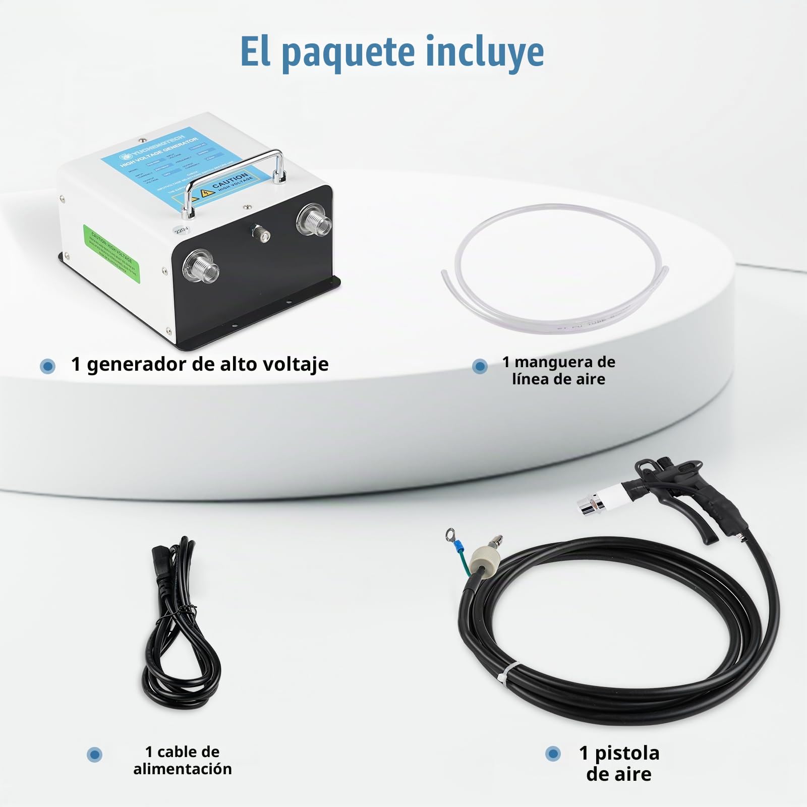 YUCHENGTECH Pistola Antiestática con Generador de Alto Voltaje 10.0KV | Pistola de Aire Ionizante Aguja de Iones Incorporada Equilibrio de Iones de ±35V para la Eliminación de Estática
