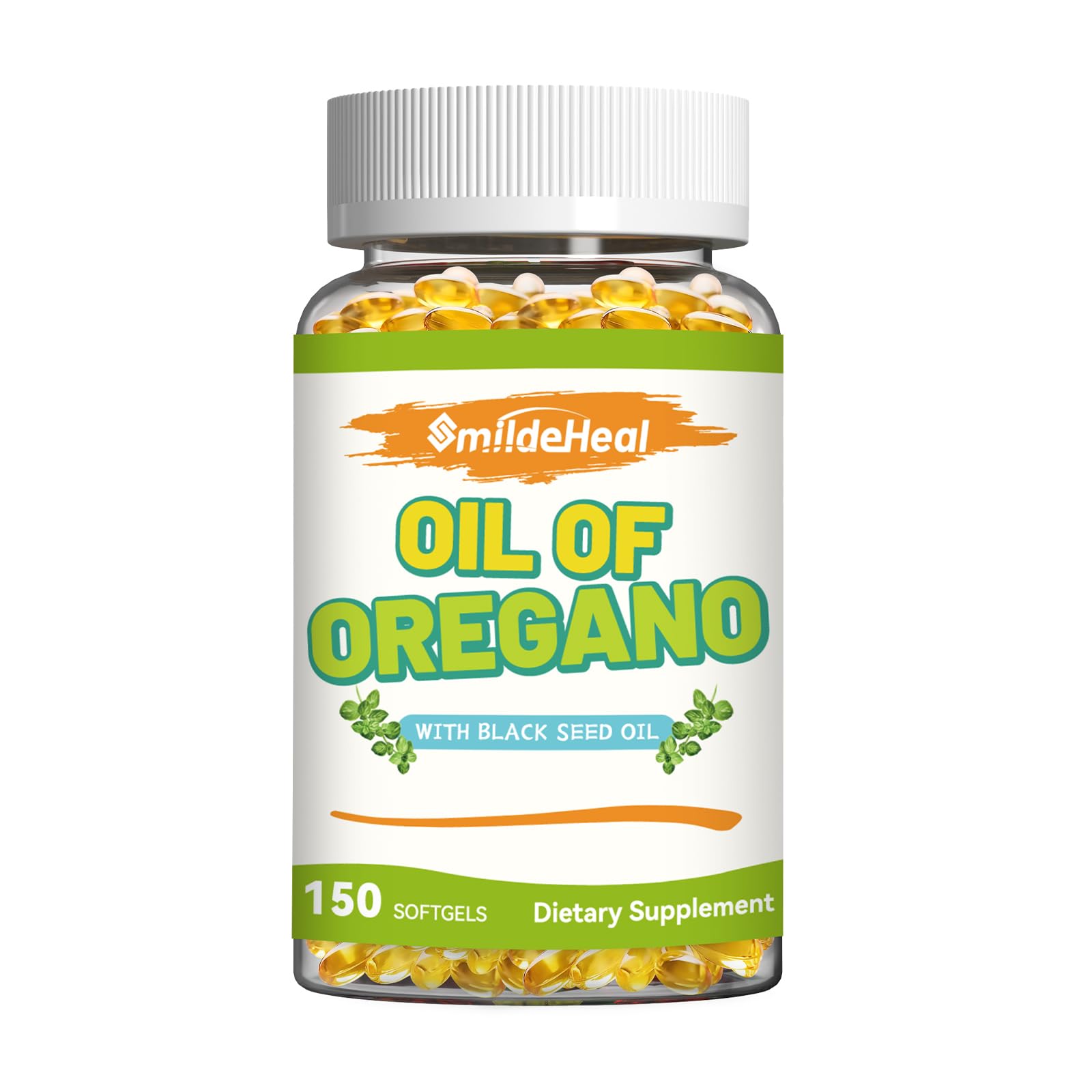 Oregano Oil Softgels with Black Seed Oil, 150 Softgels