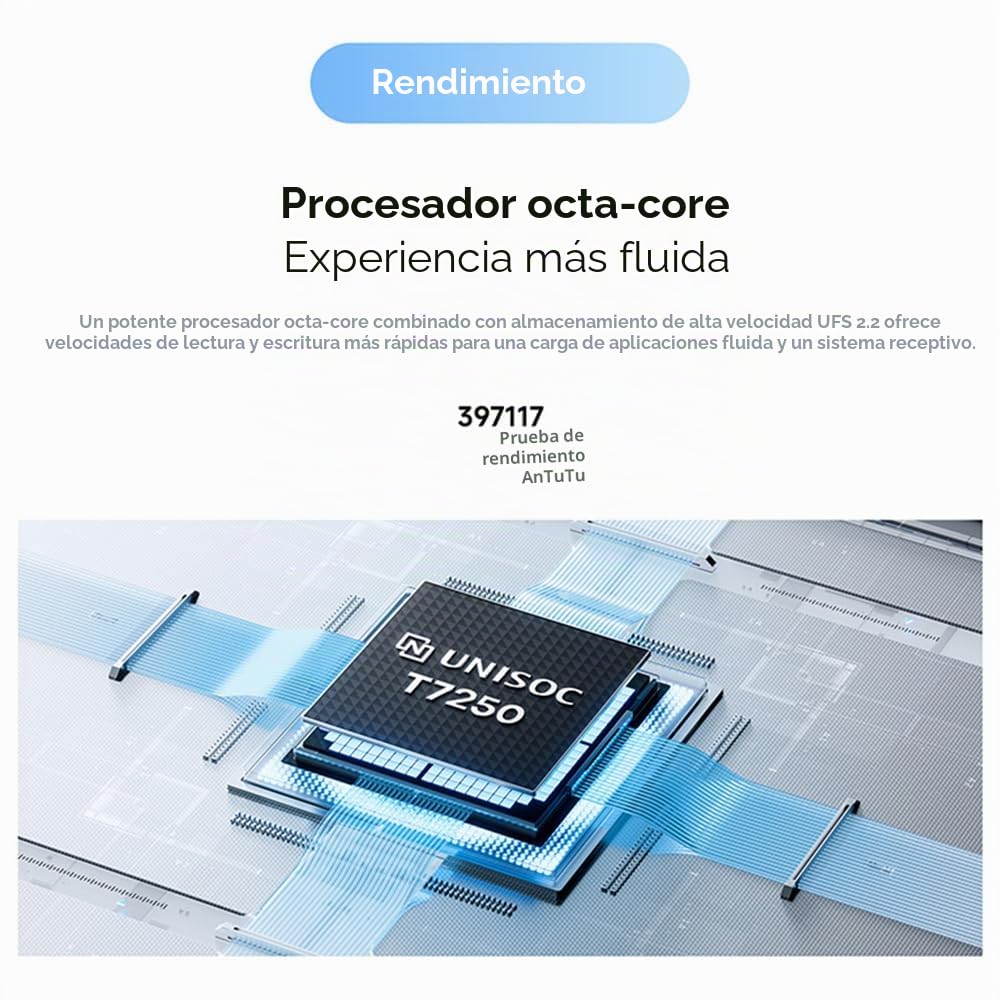 Xiaomi Redmi Smartphone A7 Pro 4G Azul, 4+64 Go, Pantalla de 6.9 Pulgadas, Batería 6000 mAh, Cargador de 15 W, Cargador Incluido