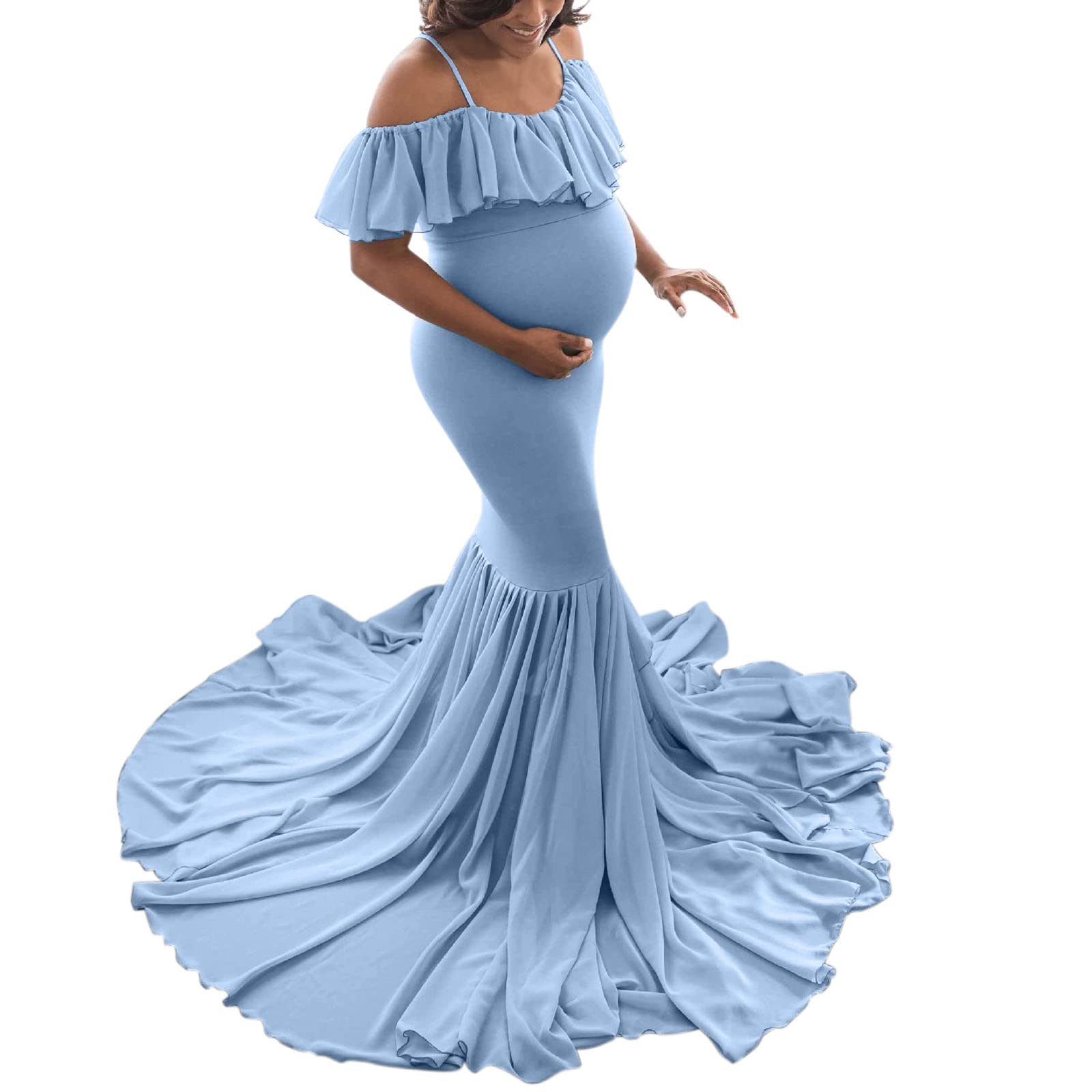Abito Lungo/Corta da Donna per La maternità Vestiti Premaman Donna Senza Maniche Abiti Premaman Fotografia Puntelli Fancy Servizio Fotografico Casuale Gravidanza Abbigliamento maternità