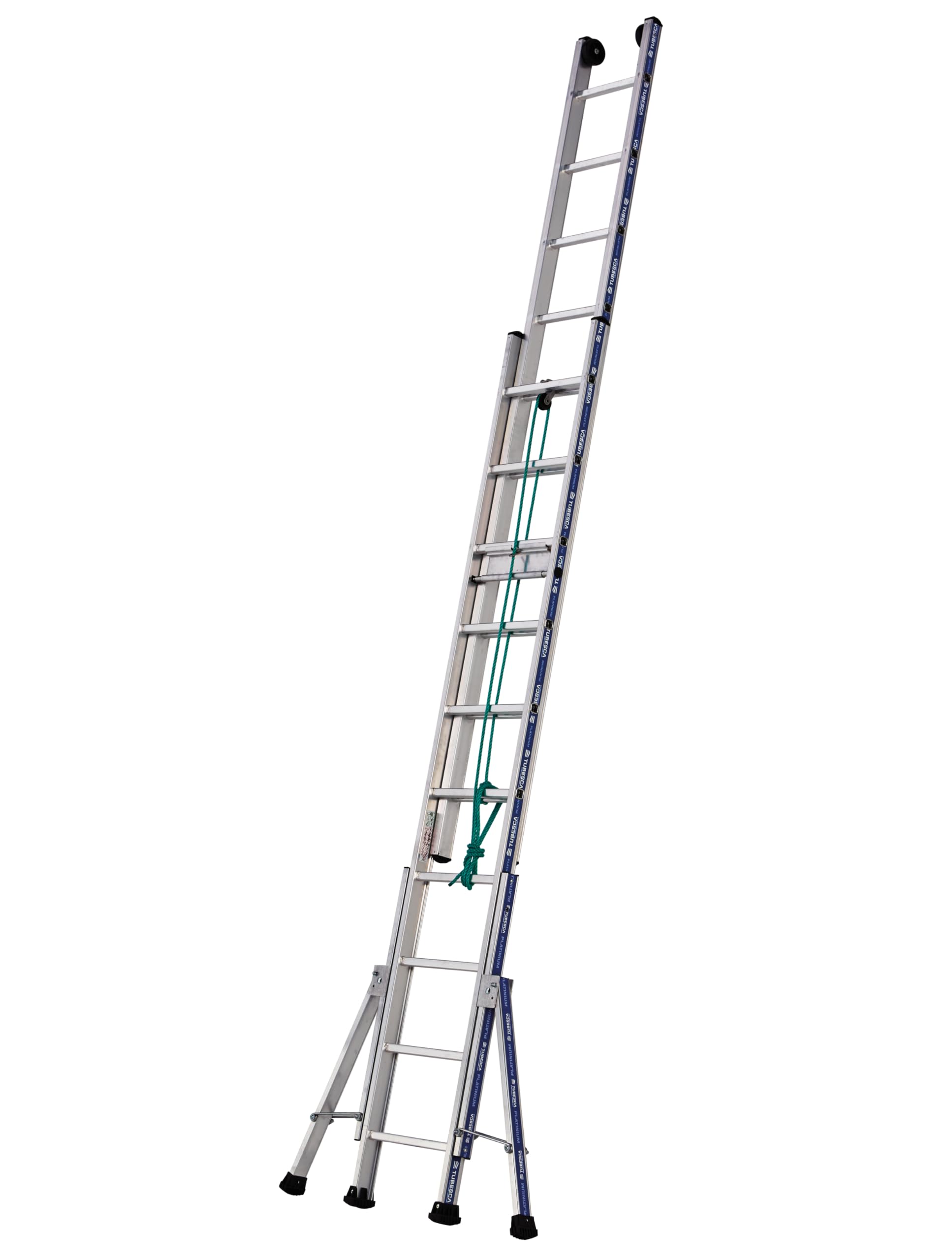 Tubesca - Echelle coulisse à corde en Alu 2x14 échelons accès 7,79 m max. - PLATINIUM 300