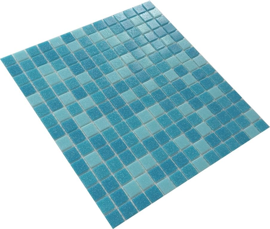 Mosaïque Bleu Miroir Brillant Mosaik-Netzwerk 14-0405 - 10 Plaques Pour Cuisine/sdb