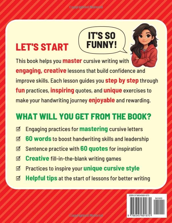 Cursive Handwriting Workbook for Teens: Creative and engaging exercises to perfect your cursive writing skills - Image 2