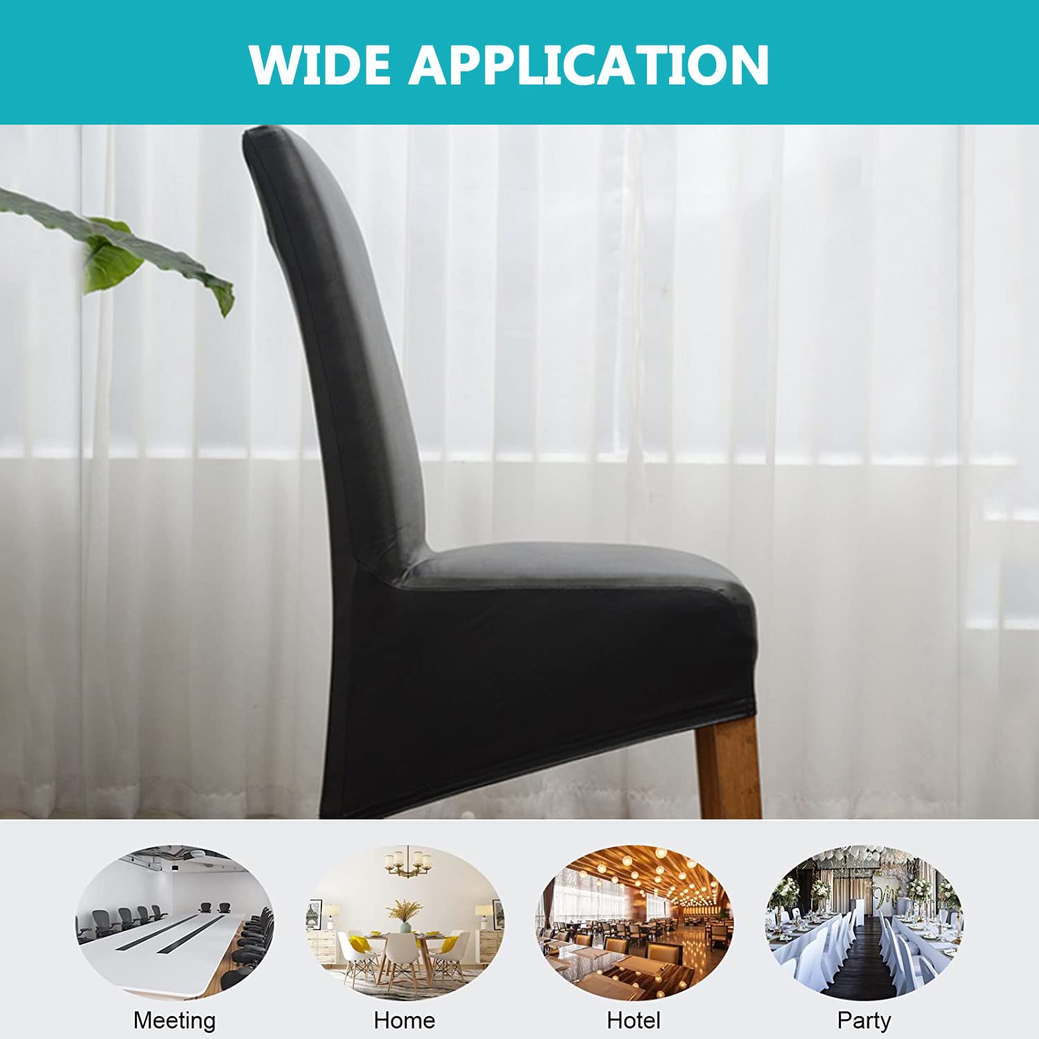 Set di 4 fodere elastiche per sedie, fodere per sedie da pranzo, fodere universali lavabili e moderne per sedie, adatte a ristoranti, hotel e altri l | Leroy Merlin