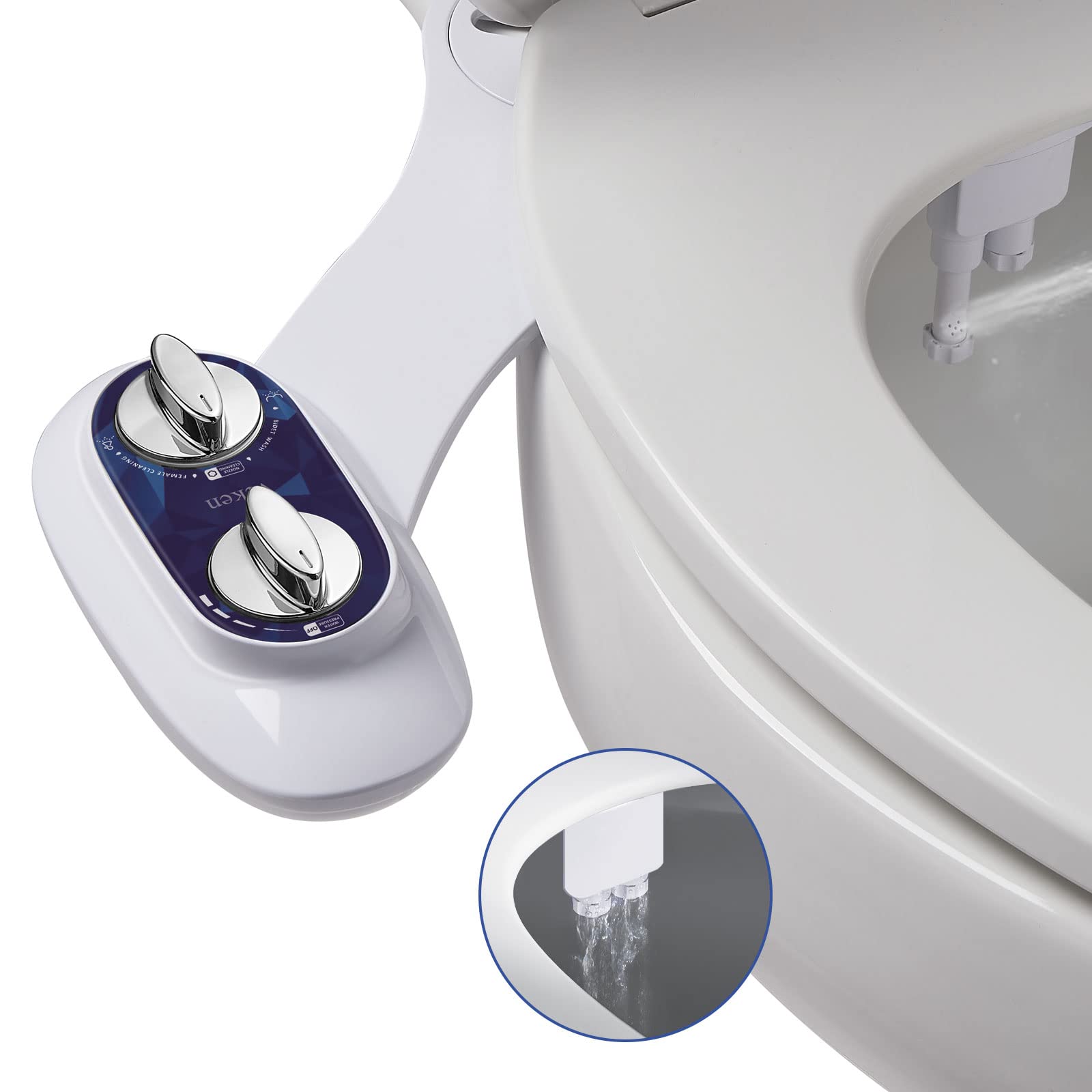 Buy Veken Bidet Attachment for Toilet, NonElectric SelfCleaning Dual