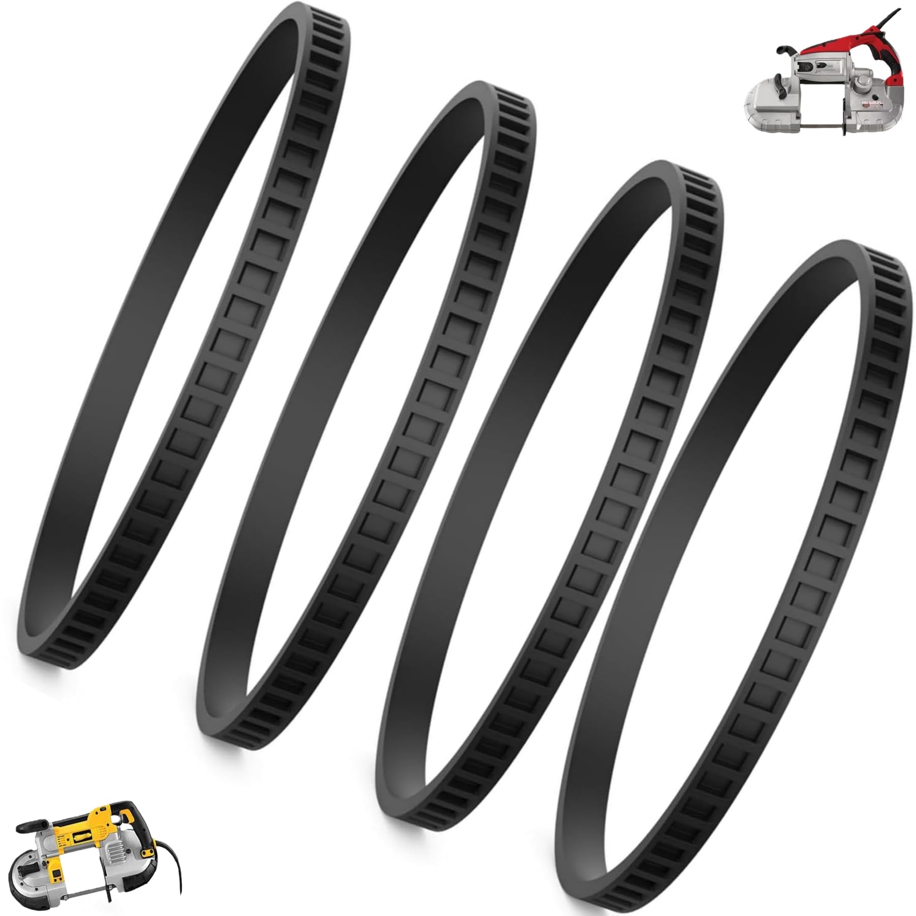 45-69-0010 Blade Pulley Tire Fits for Band Saws Deep Cut 6230 6232-6 6238-20 2729-20 6225 AO2807 6238N (4 Pcs)