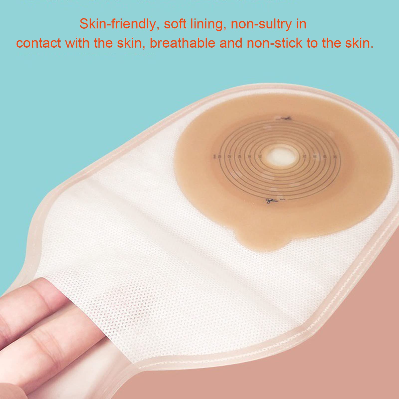 Bolsa de ostomía, Paquete de 10 Bolsas colostomía/ostomía drenables Desechables/Bolsas Drenaje/Bolsa for el Cuidado la colostomía/estoma ostomía con Bolsa Abierta