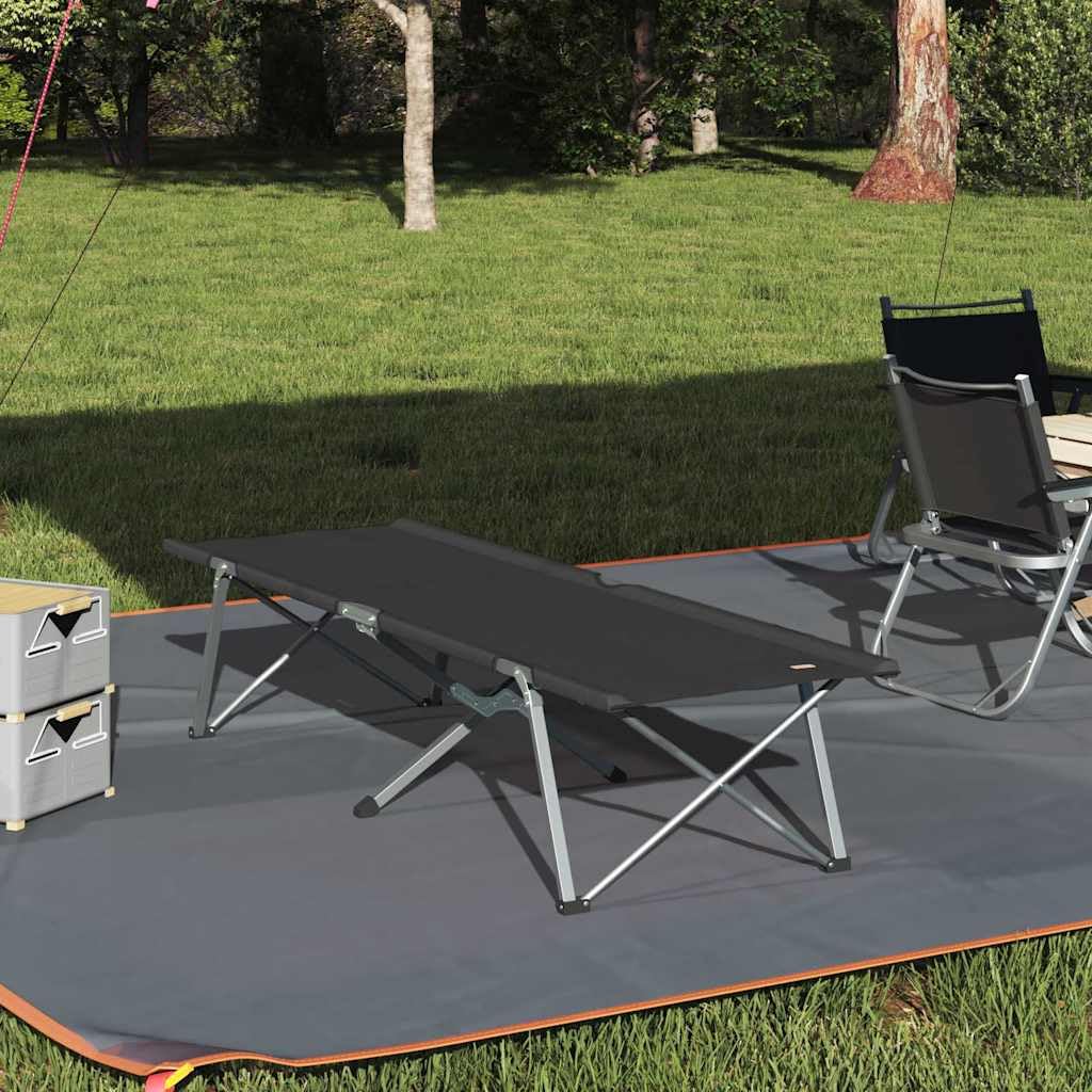 Generisch Klapp Schlafbett fürs Camping Schwarz 194 x 62,5 x 42,5 cm,Sportartikel,Outdoor-Aktivitäten,Camping Wandern,Camping-Möbel,Feldbetten-42003117