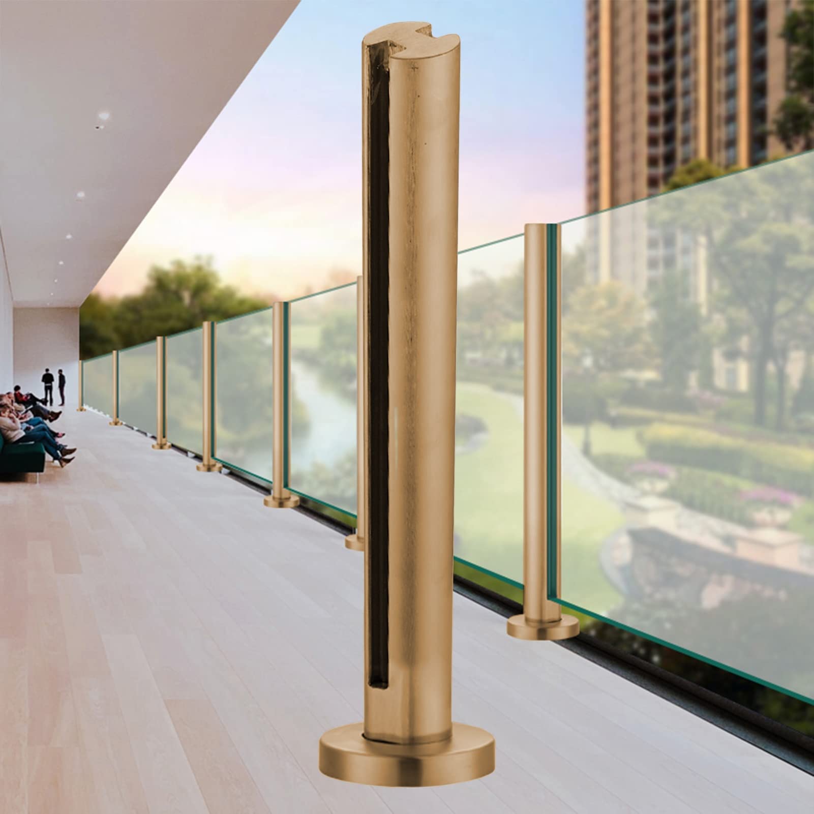 Support de fixation de poteau pour stabiliser une balustrade instable