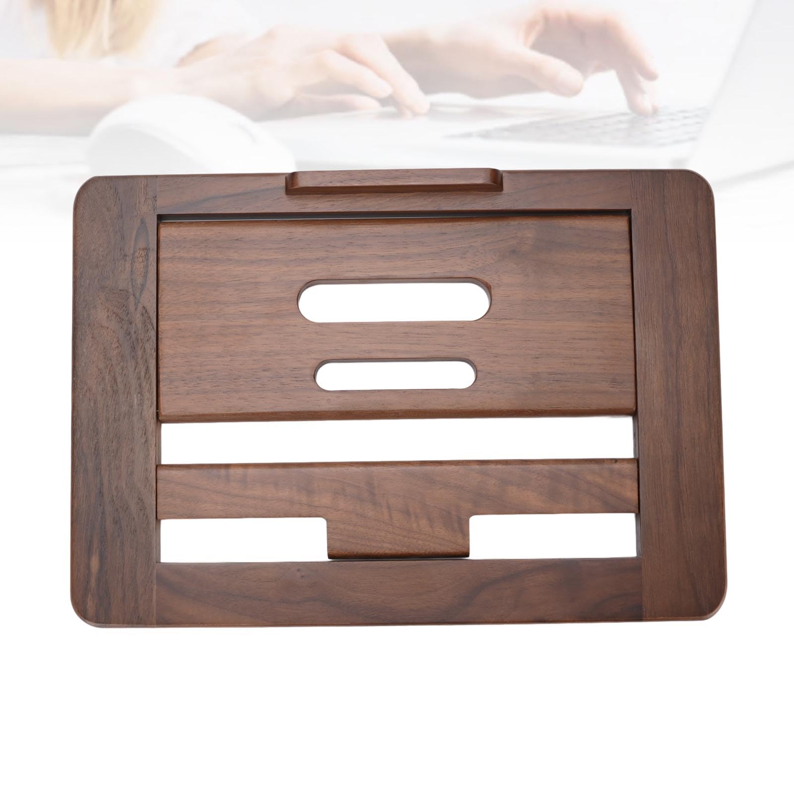 Cocoarm Supporto Pieghevole per Tablet in Legno di Noce, Porta Tablet con 2 Impostazioni di Angolazione, for Casa Ufficio Studio Lettura