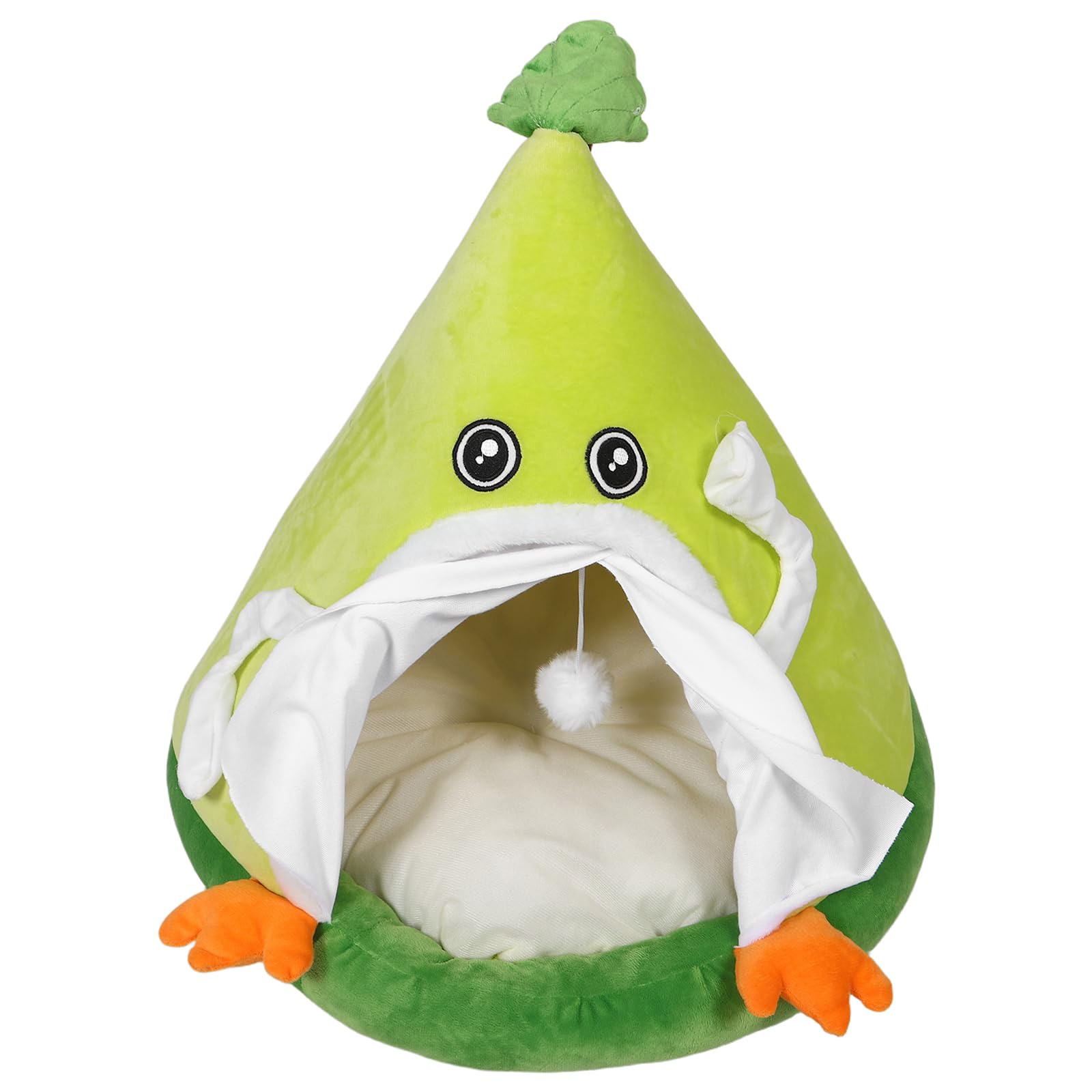 Maison de chat dessin animé verte, panier pour chats 50x50 cm pour créer un coin repos dans le salon