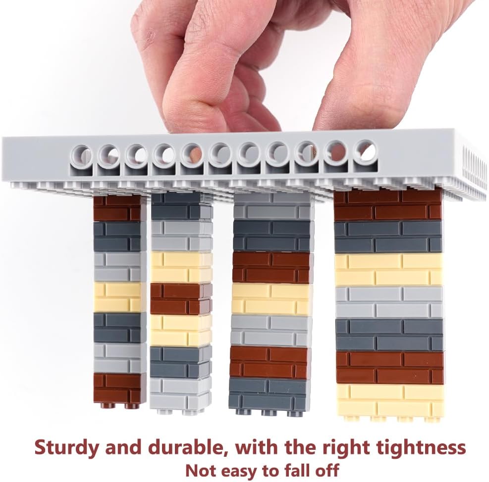 Wall Classic Bricks Parts and Pieces: 340 PCS Masonry Profile Accessories Building Block Sets(Mix)