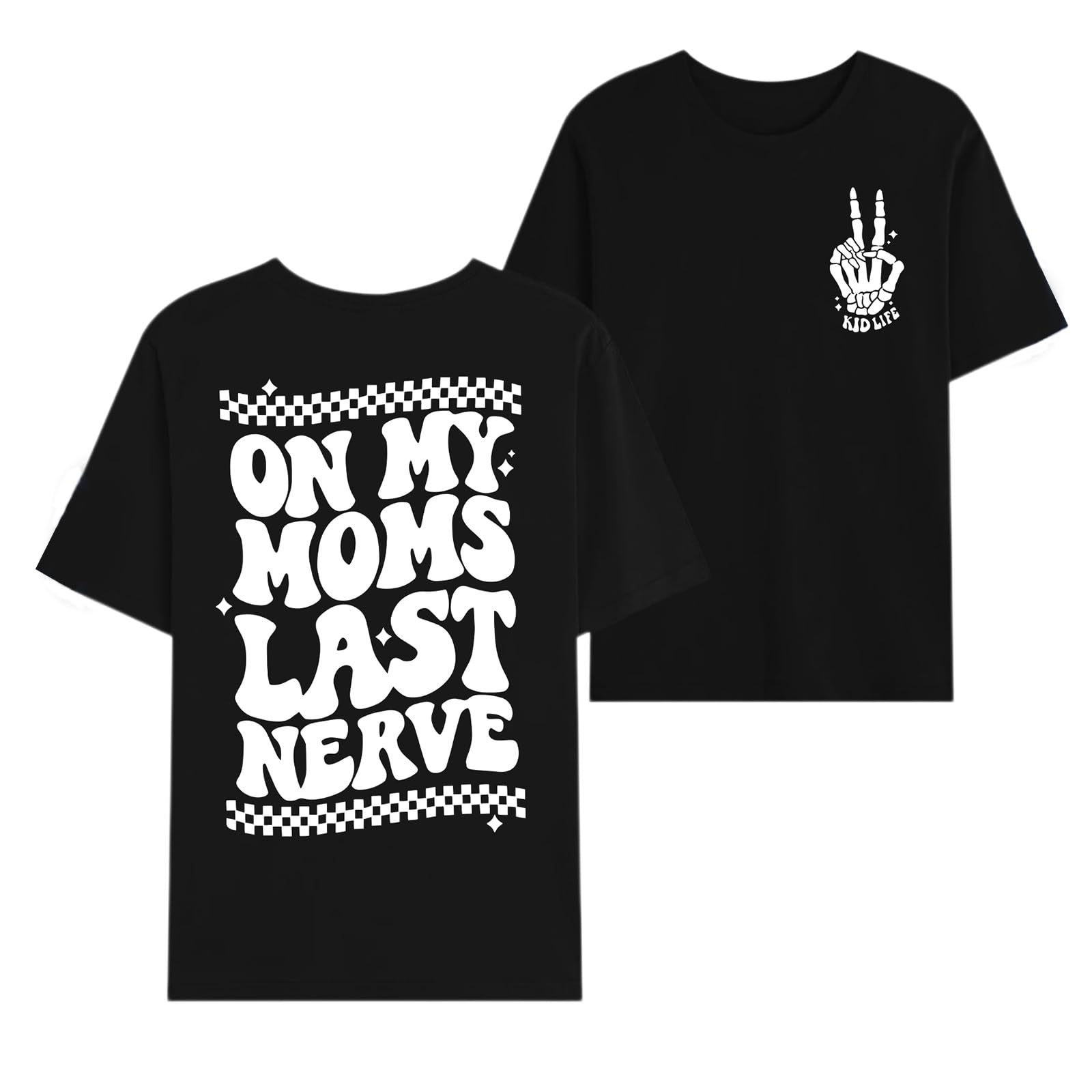 Cayxatiu Boys Funny Saying Shirts Graphic Tees Cute Short Sleeve Preppy Clothes Tweens Skeleton Hands Tshirts for Kids Boys