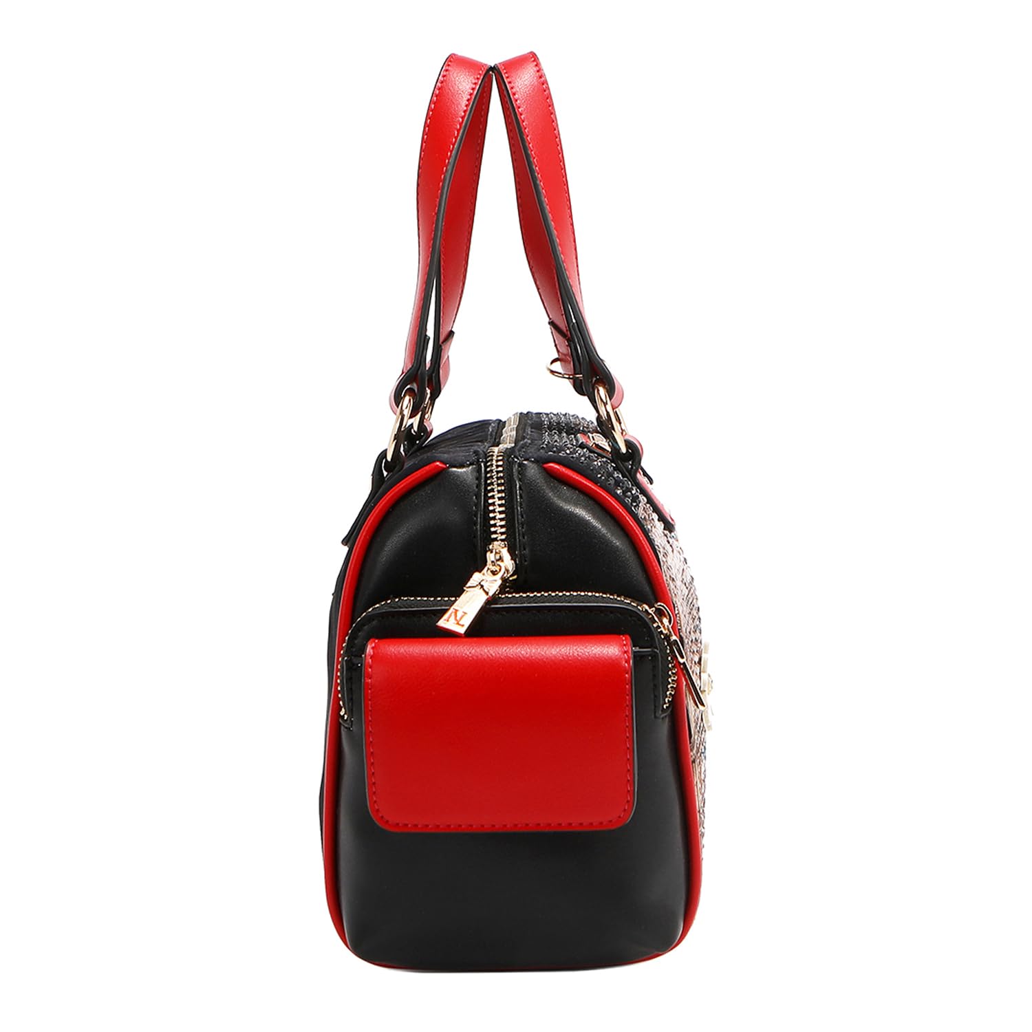 Nicole Lee Martha Travels Italy Wide Handbag, Vegan Leather, Rhinestone Embellished