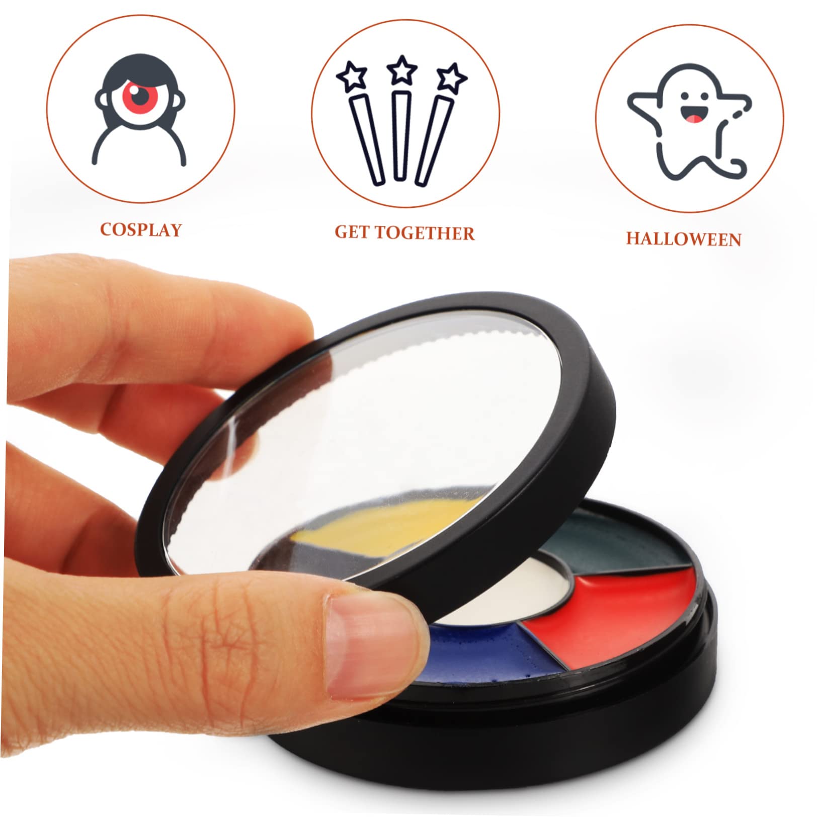 Gadpiparty 5 Pezzi Makeup Pigment Masquerade per Pittura Trucco Cosmetico per Halloween Facile da Rimuovere Vivaci per Festa e Cosplay
