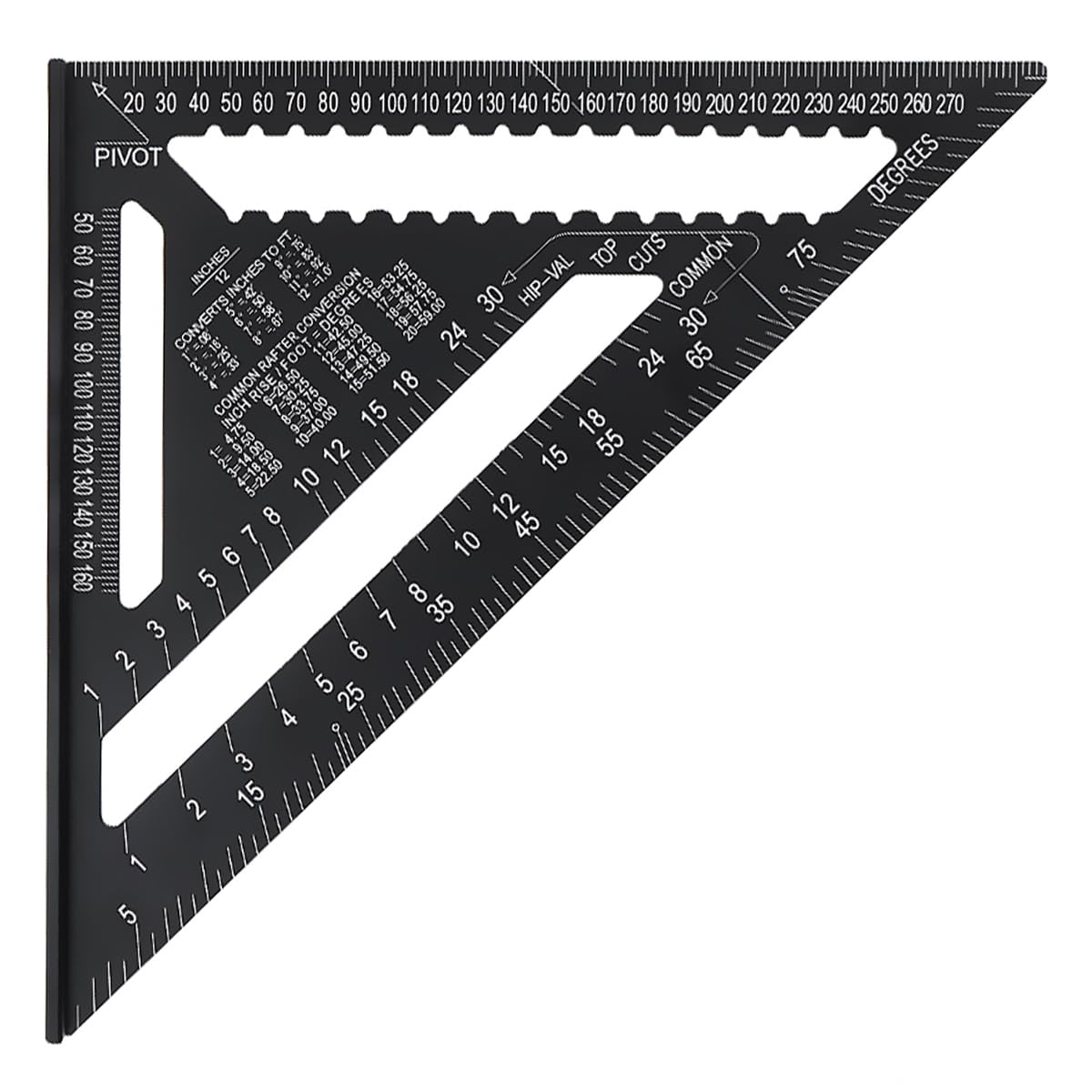 Amazon.co.jp: Smgda 木工用三角定規 30×30cm アルミ製 分度器付き 0