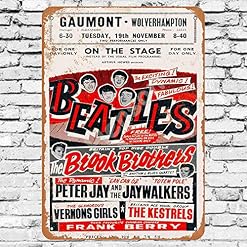 Henson Beatles 1963 Wolverhampton Traditional Vintage Tin Sign Logo 12 * 8 Advertising Eye-Catching Wall Decoration - Les Beatles, Paul McCartney, John Lennon, RIngo Starr, George Harrison