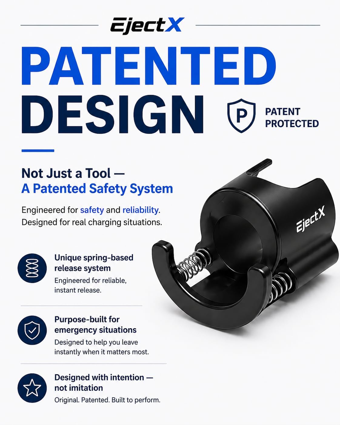Tesla Supercharger Release Tool – Stay in Your Car. Leave Instantly | EjectX | NACS Compatible Model 3 Y X S【2 Year Warranty】