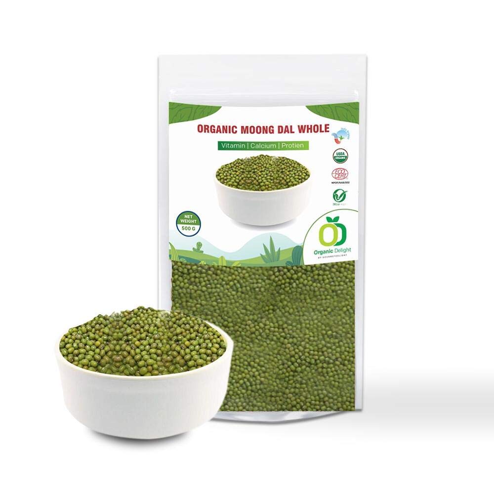 Organic Delight Polished Green Moong Dal Whole (5kg) USDA Certified -100% Organic, Fresh Sabut Mung - Gluten Free, Protein & Fiber Rich Hara Moong Beans - Wholesome Healthy Pulses (5 kg) (B08ZSYCNS5) Amazon Price History, Amazon Price Tracker