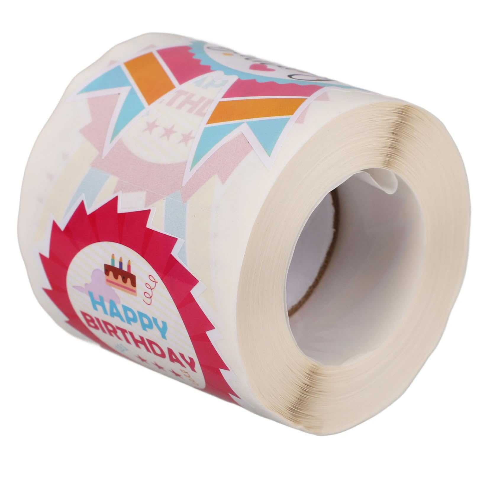 NUOBESTY 5rotoli Adesivi Per Compleanno Autoaderenti Etichette Decorative Compleanno Per Buste e Ringraziamenti Design Per Festeggiamenti