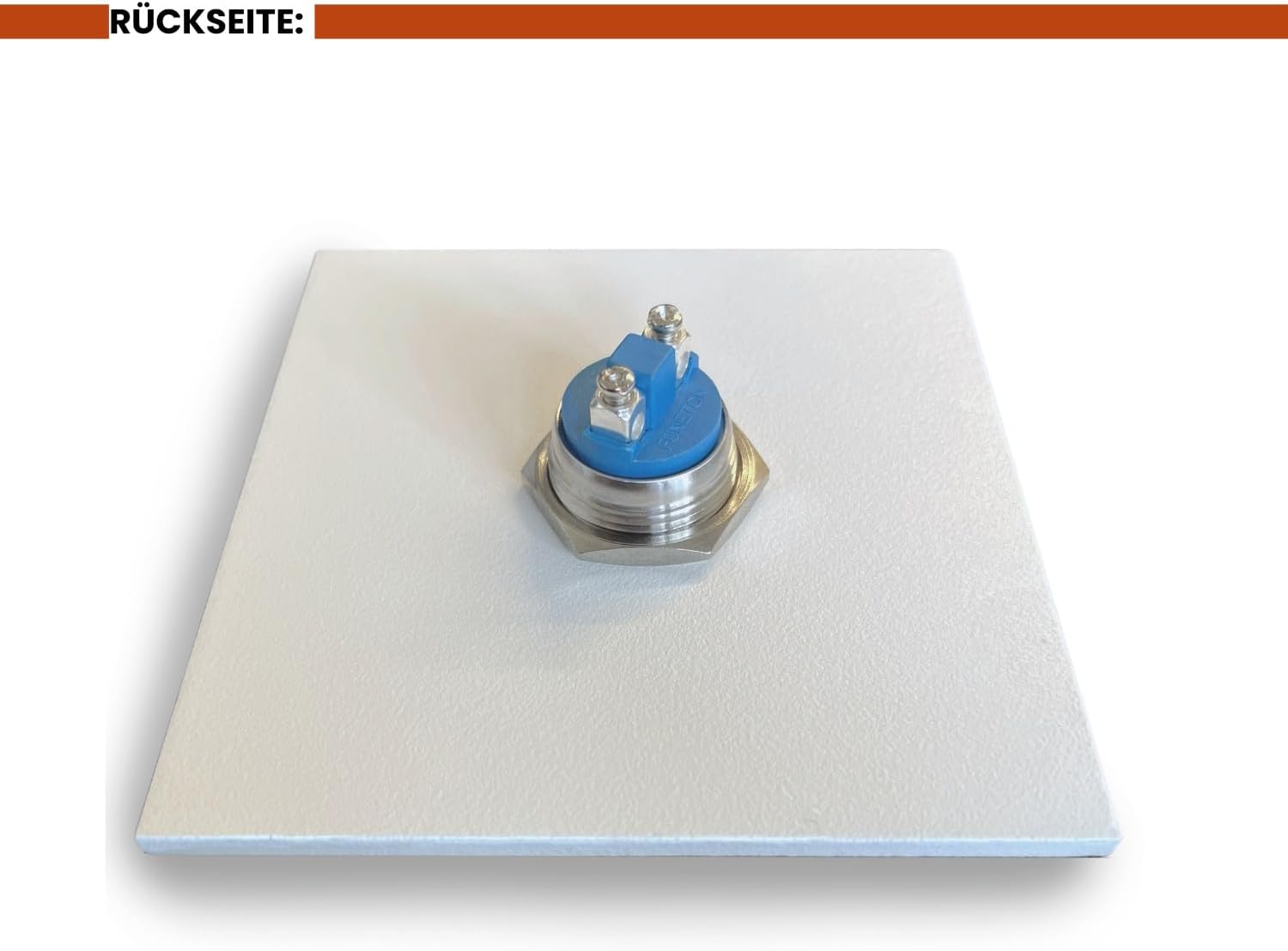 Premium Doorbell Traffic White - Curved Push Button - Size: 7 x 7 cm - RAL 9016 - UV and Weather Resistant - Powder Coated