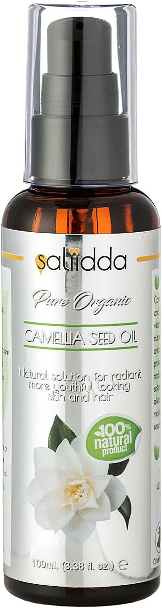 Saliiidda Organic Camellia Seed Oil. Undiluted Powerful Antioxidant to Soften Hair and Skin (100 Ml)