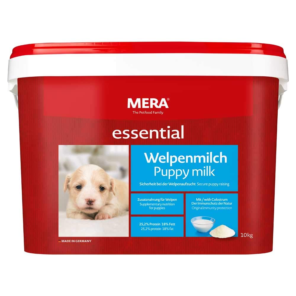 MERA Welpenmilch | Milchpulver zur Aufzucht von Welpen | Muttermilchersatz & Aufzuchtmilch für Hunde und Hundemamas bis zur 8. Woche (10kg (1er Pack))