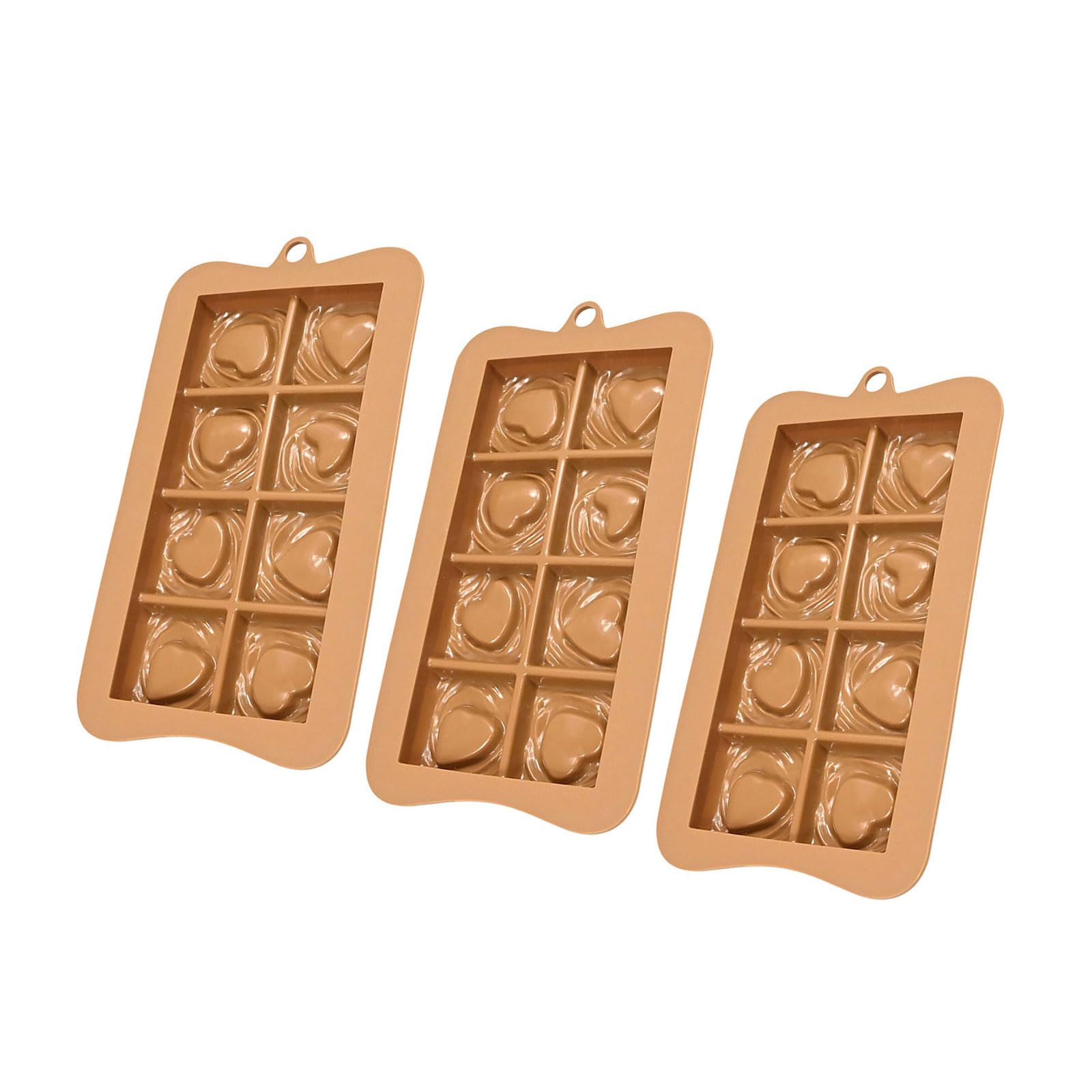 Kalttoy Creative Heart Cocoa Pods Puzzle Silicone Molds for Chocolate Fondant Baking Decorations Easy Releases Bakeware Silicone Chocolate Molds