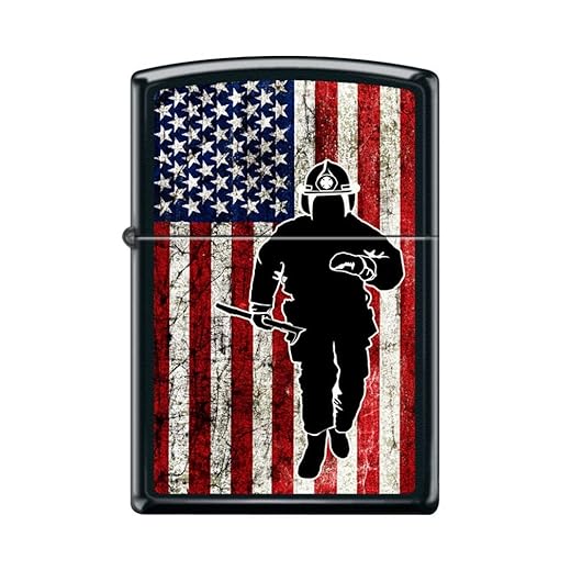 Zippo Lighter- Firefighter Eagles Shield Fireman Black Matte Windproof Lighter #Z5178
